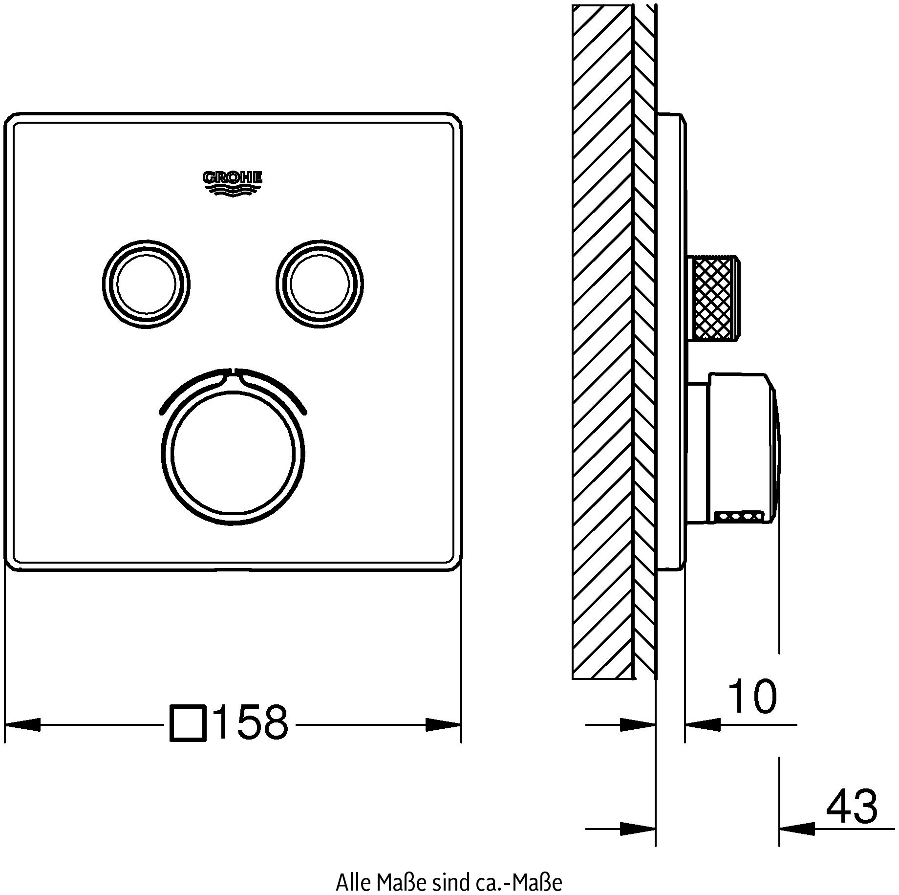 Grohe Unterputz-Einbaukörper »SmartControl«, mit 2 Absperrventilen