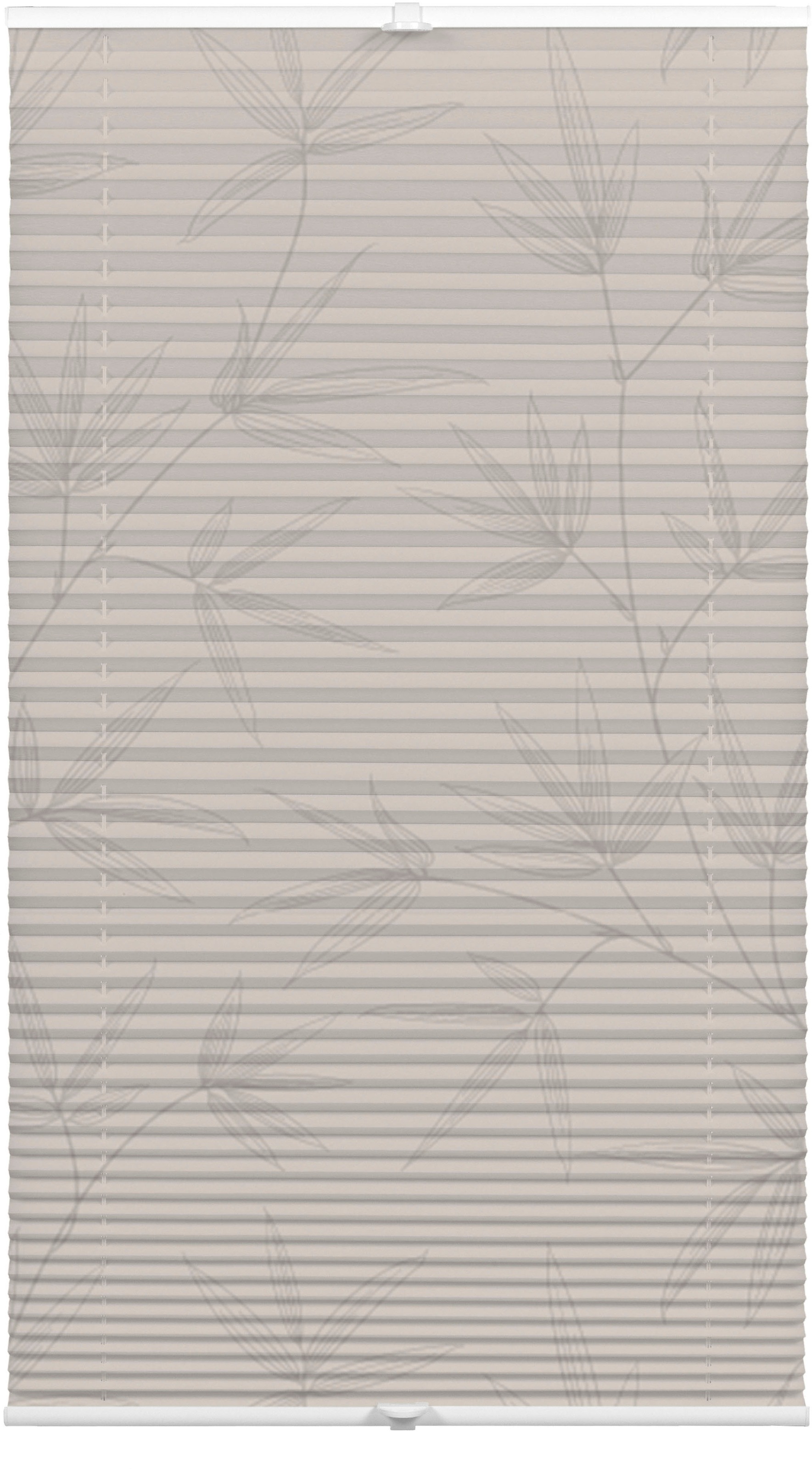OTTO home Plissee "Dekor Bamboo Moonbeam grau" blickdicht ohne Bohren versp günstig online kaufen