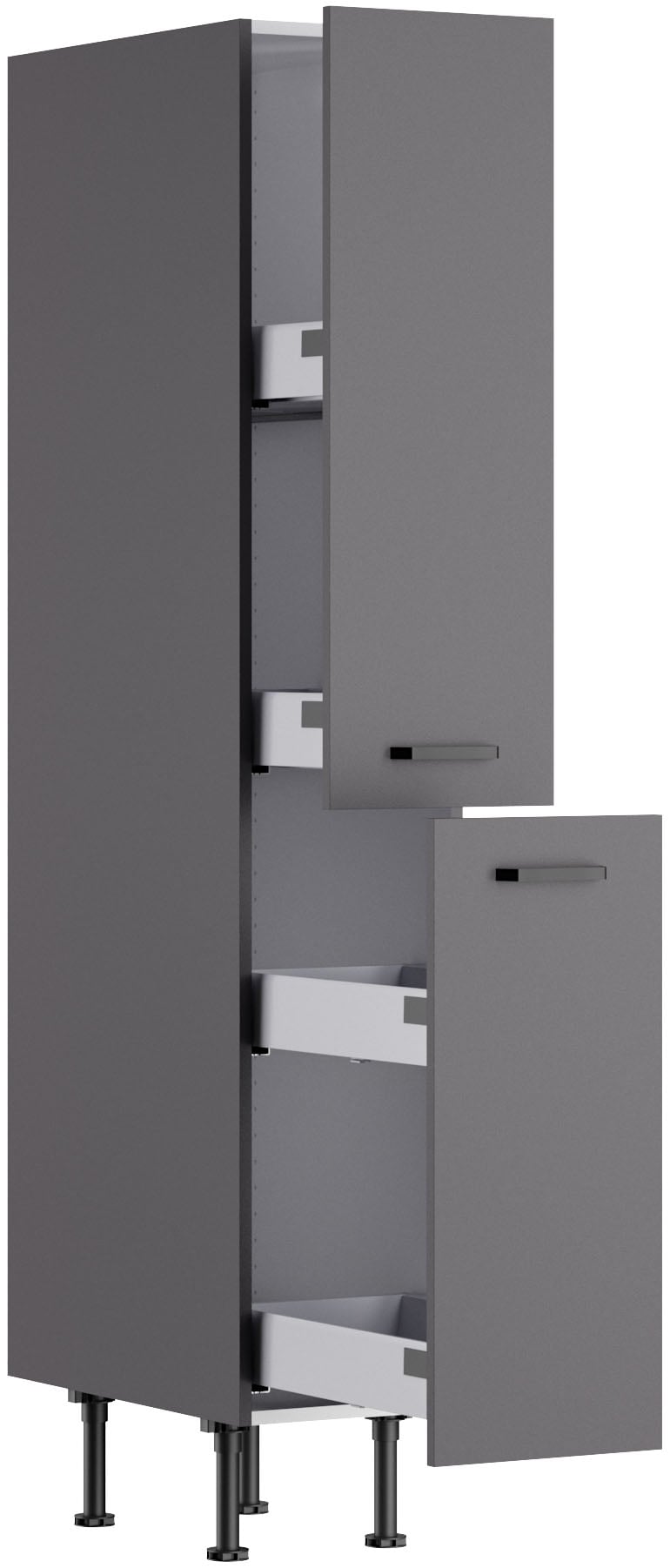 KOCHSTATION Apothekerschrank »KS-Paula« 30 cm breit, 176 cm hoch, 2 Auszüge, 4 Ablagen