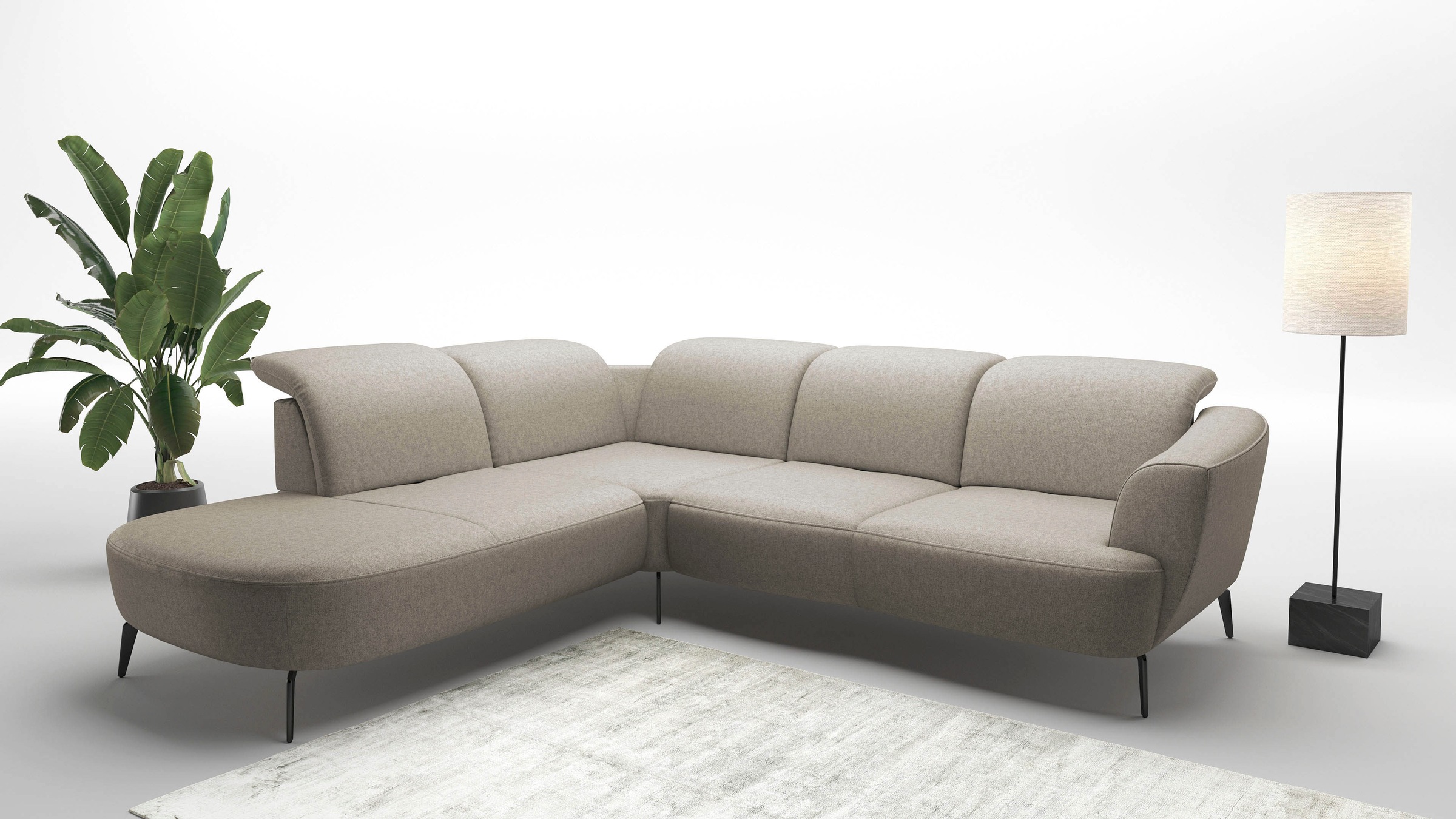 sit&more Ecksofa "Zoe" ink.Sitztiefenverstellung, wahlweise mit Kopfteilverstellung