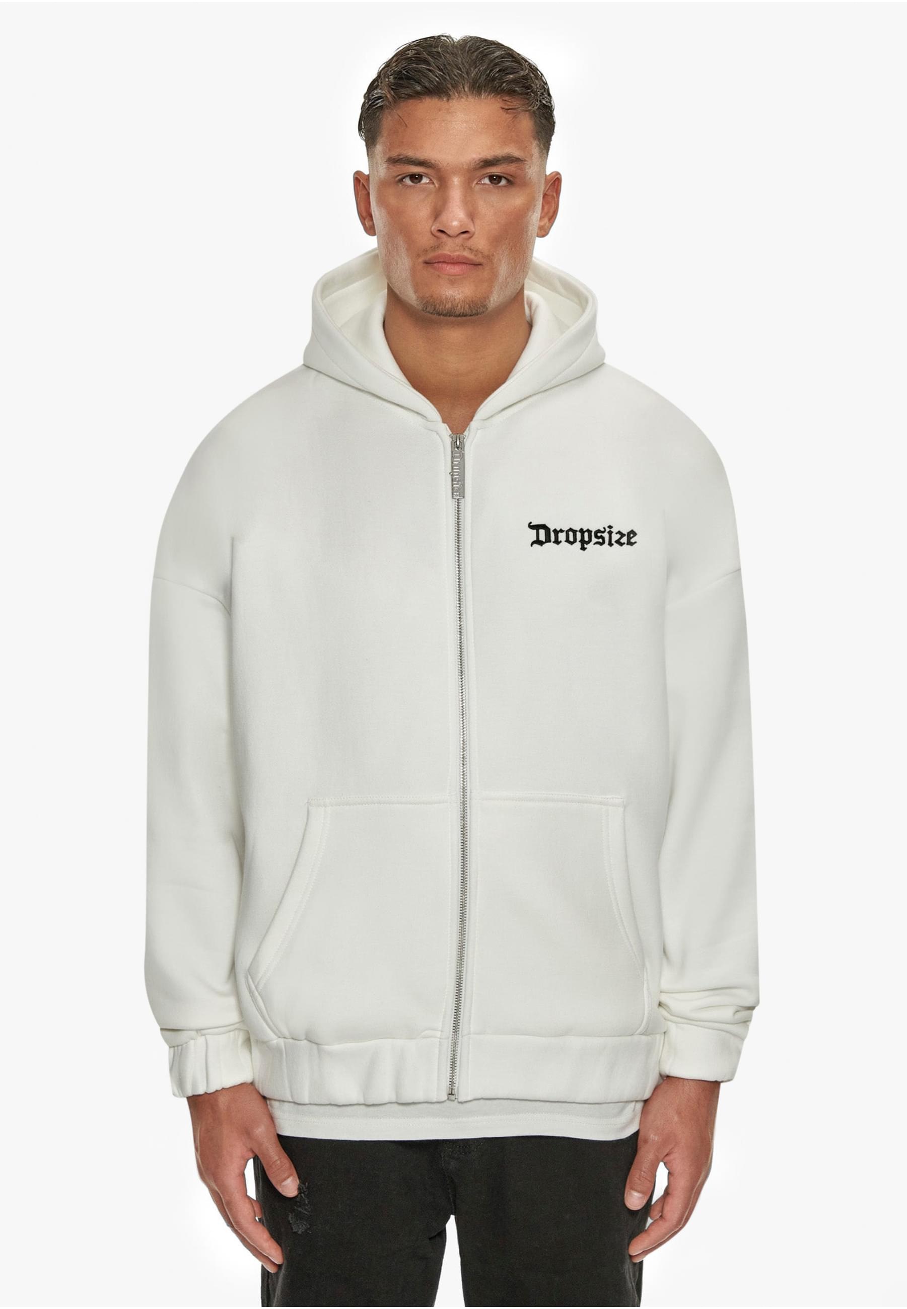 Dropsize Sweatjacke »Dropsize Herren Super Heavy Oversize Blank Zip Hoodie«