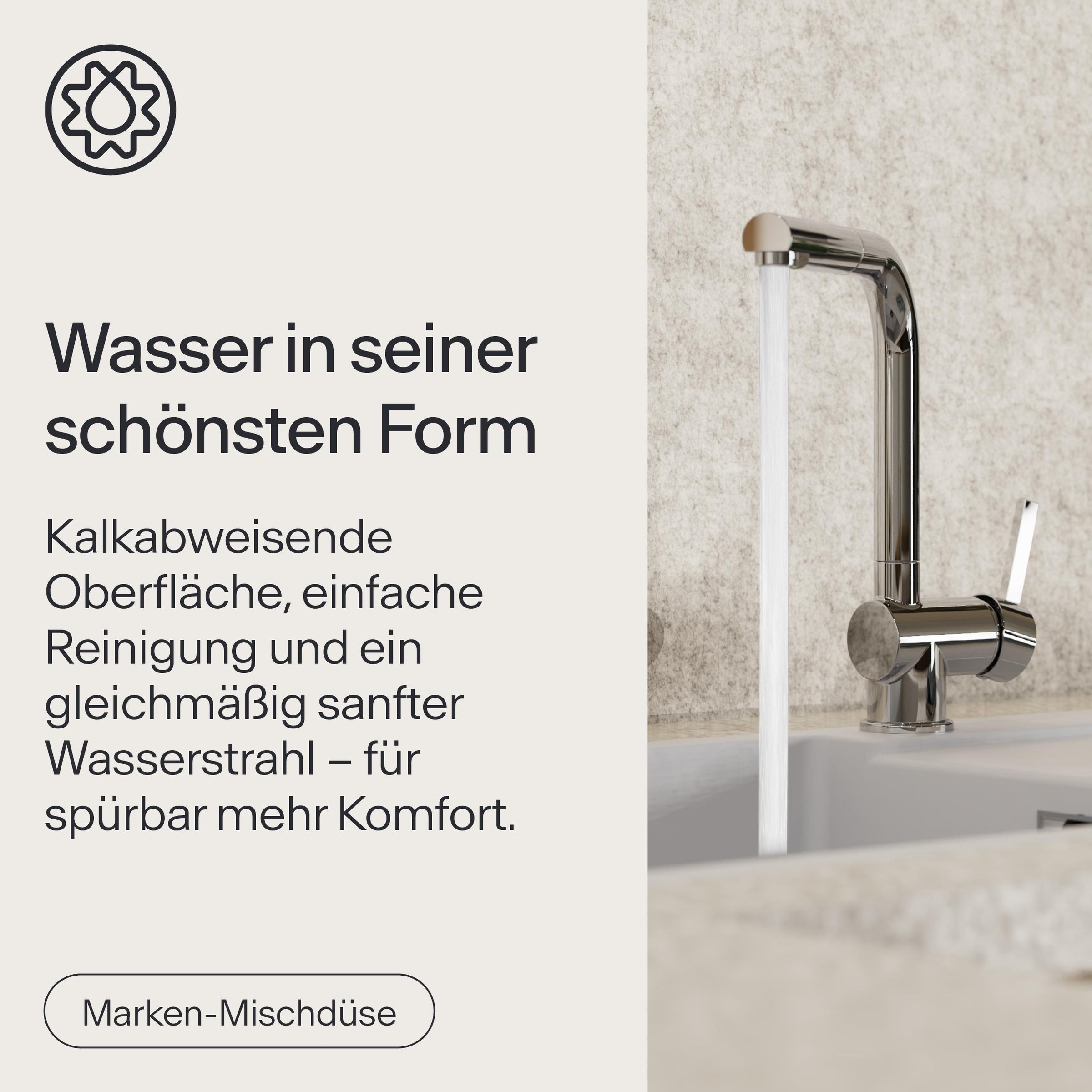 WASSERWERK Spültischarmatur »WK 4, Wasserhahn, Küche, Einhebelmischer«