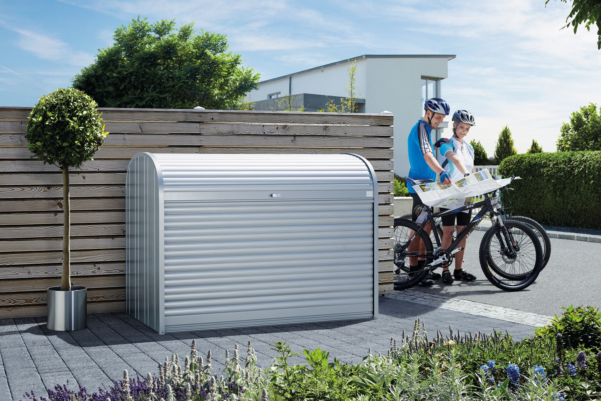 Biohort Fahrradbox "StoreMax 160", Mülltonnenbox, BxTxH: 163x78x120 cm günstig online kaufen