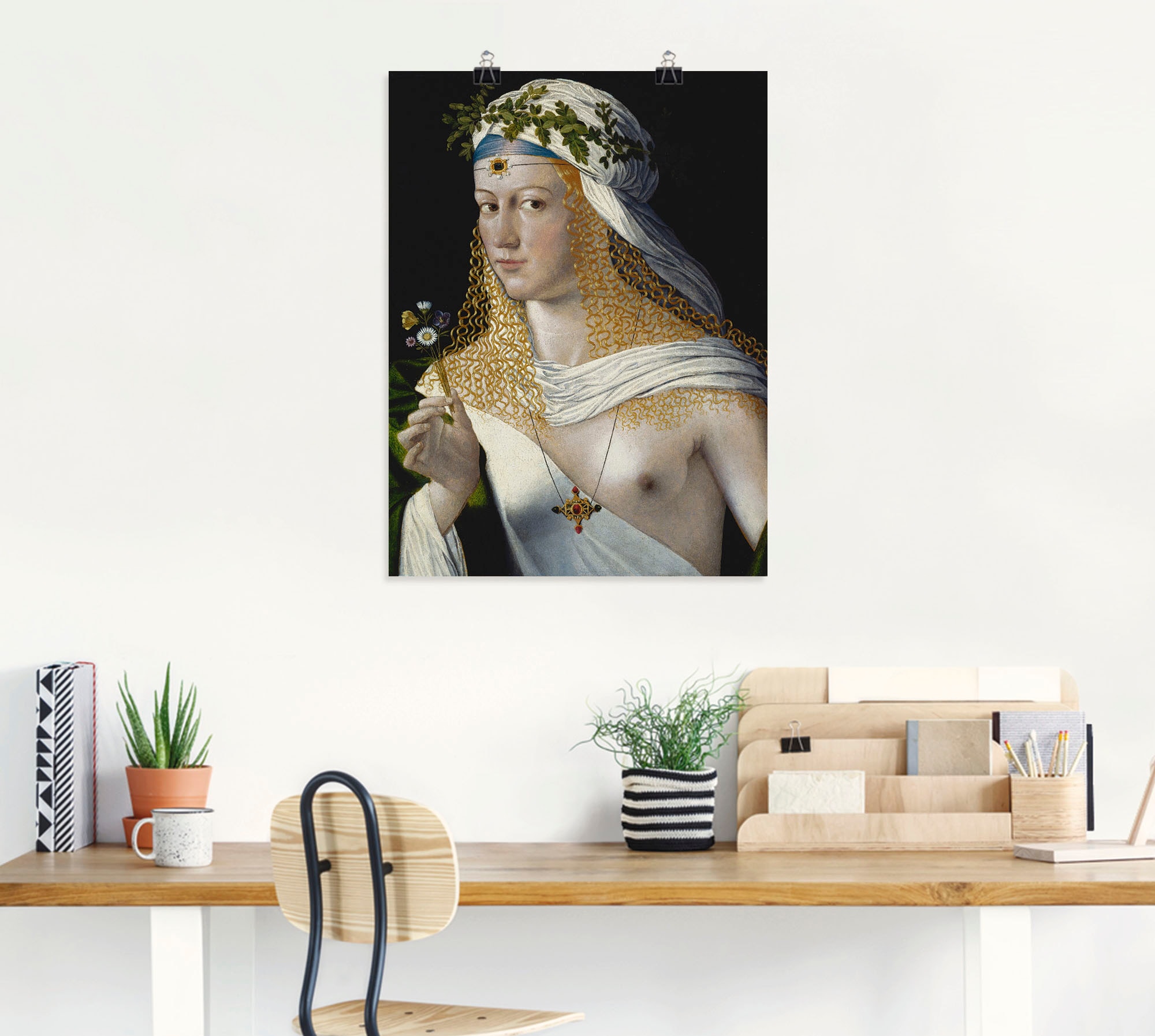 Artland Leinwandbild »Idealbildnis einer Kurtisane als Flora«, Frau, (1 St.), auf Keilrahmen gespannt