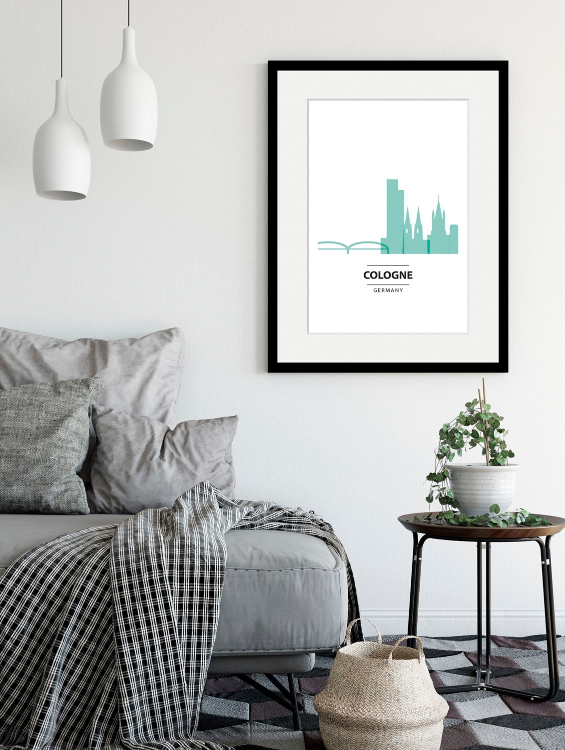 queence Bild "Cologne Color Splash", Städte-Stadt-Deutschland-Köln-Kirche-G günstig online kaufen