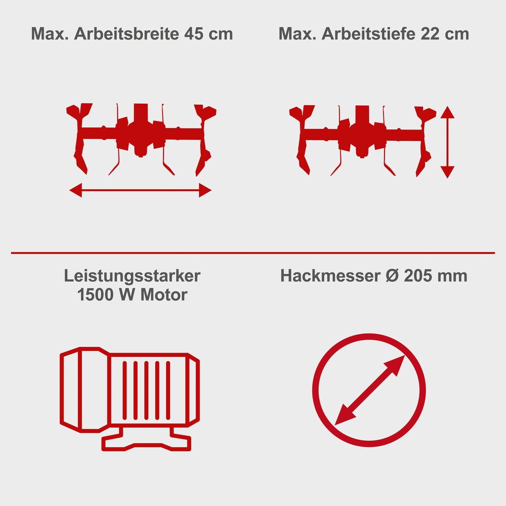 Scheppach Elektromotorhacke »MTE460«