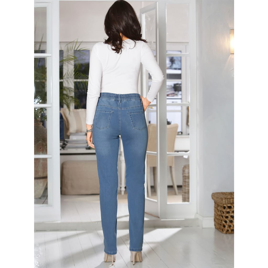 Classic Basics High-waist-Jeans, (1 tlg.)