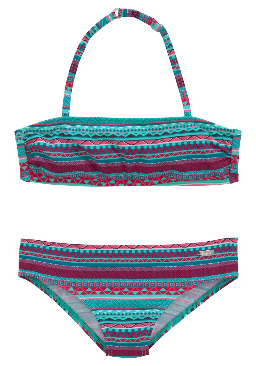 Buffalo Bandeau-Bikini »Karo Kids«, mit unifarbenen Details online kaufen |  BAUR