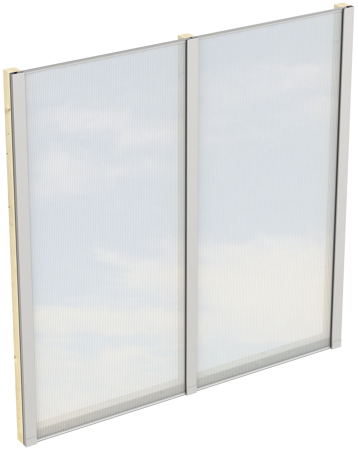 Skanholz Carport-Seitenwand m. Polycarbonat, freistehend