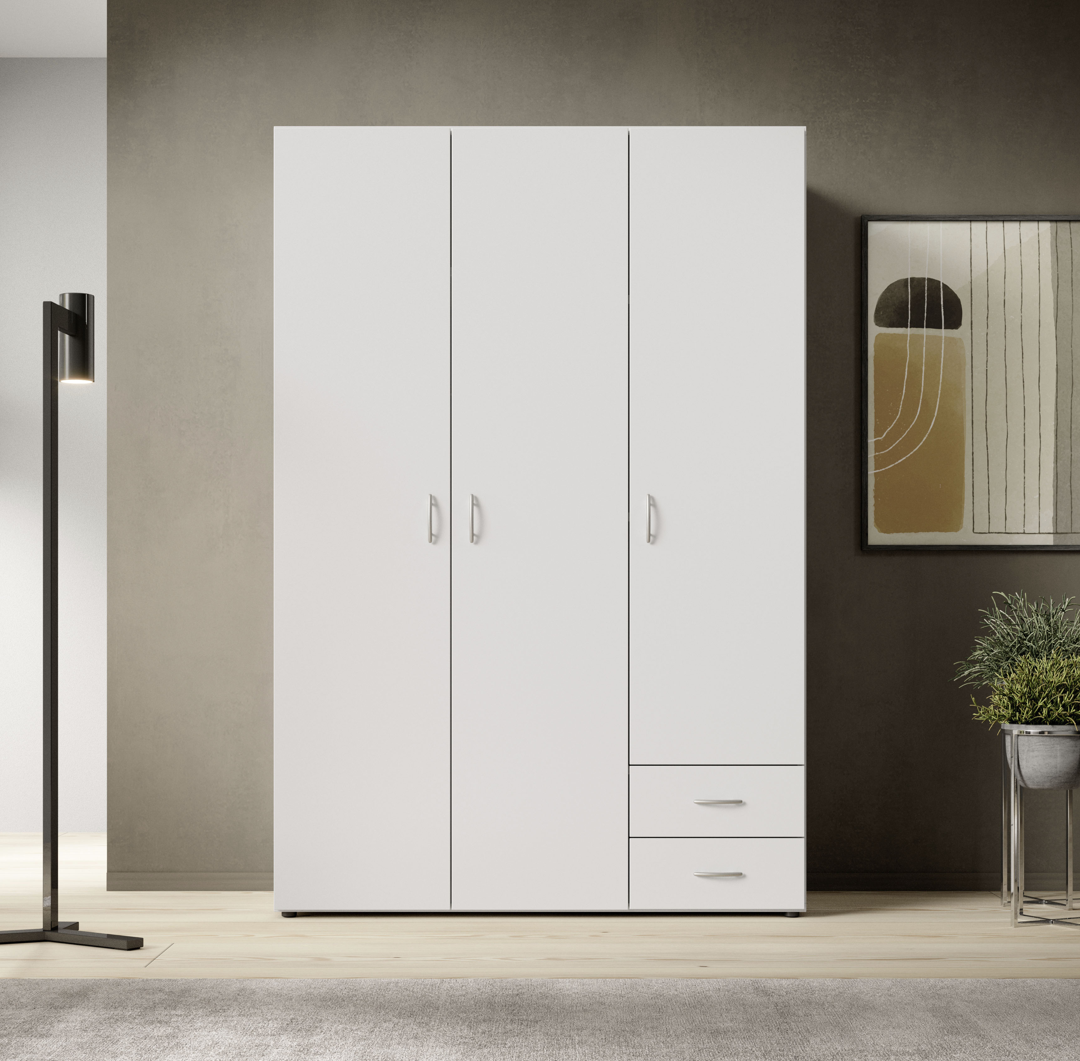Schlafkontor Drehtürenschrank "Base Kleiderschrank Joe Garderobe Hochschrank Wäscheschrank", Bega Schrank Schlafzimmer Bestseller