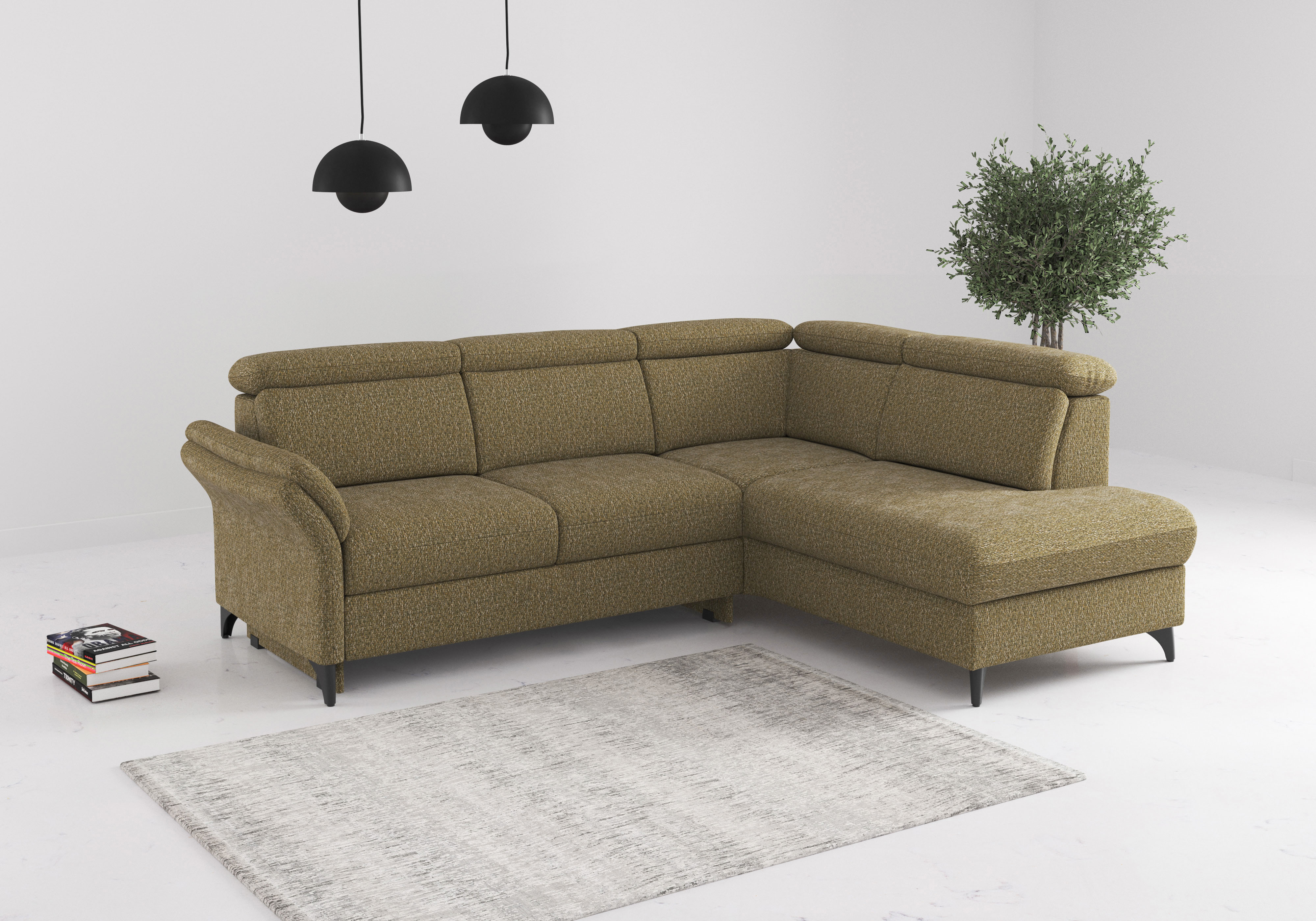sit&more Ecksofa "Glendale, L-Form" inkl. Kopfteilverstellung, wahlweise mit Vorziehsitz und Bettkasten