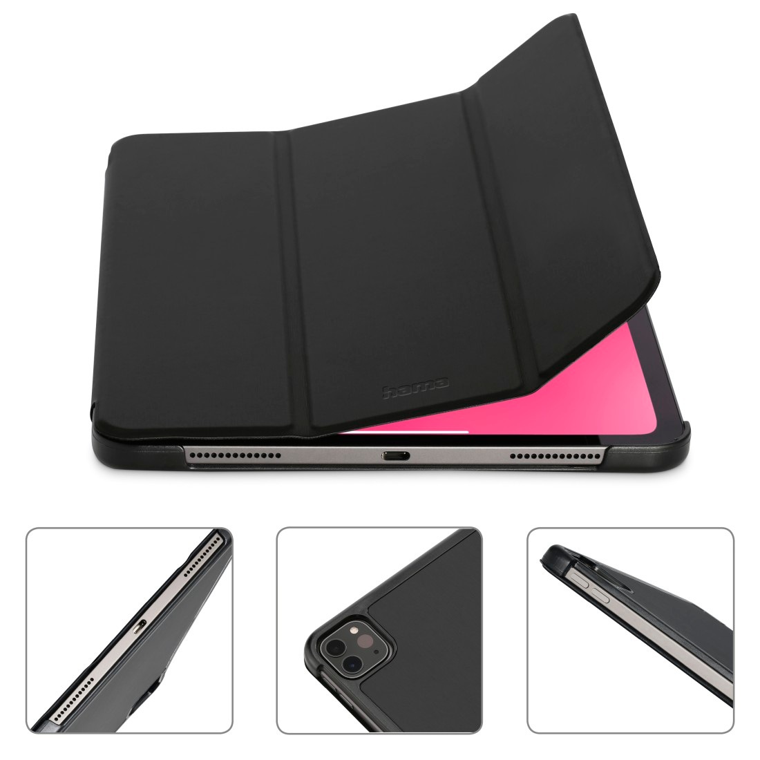 Hama Tablet-Hülle »Tablet Case für Apple iPad Pro 11" (2024), Schwarz«, robustes Material, mit Standfunktion und Magnetverschluss