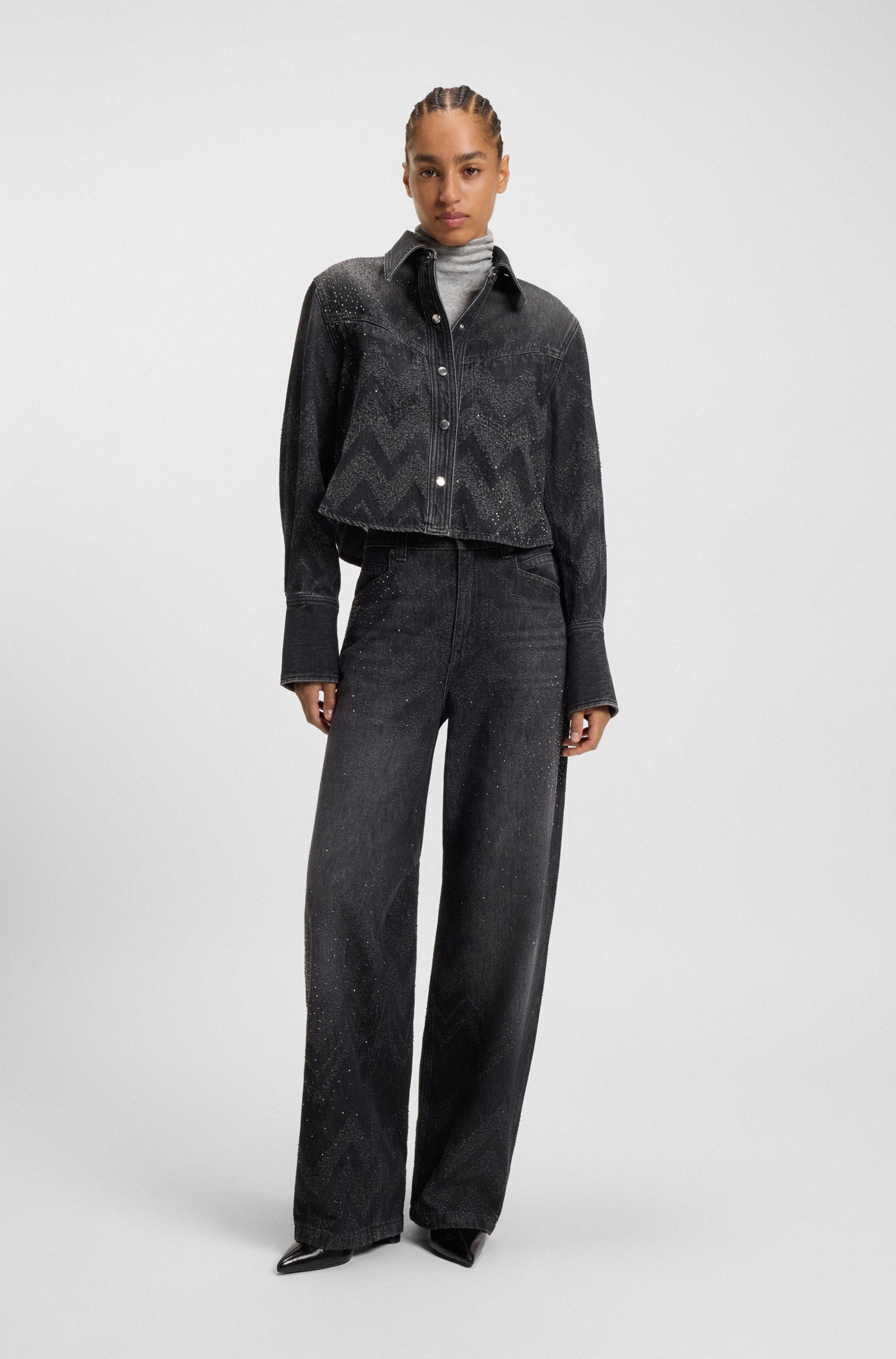 Thumbnail - BOSS ORANGE Rollkragenshirt "Eliana Premium Damenmode" mit Turtle Neck, Slim Fit