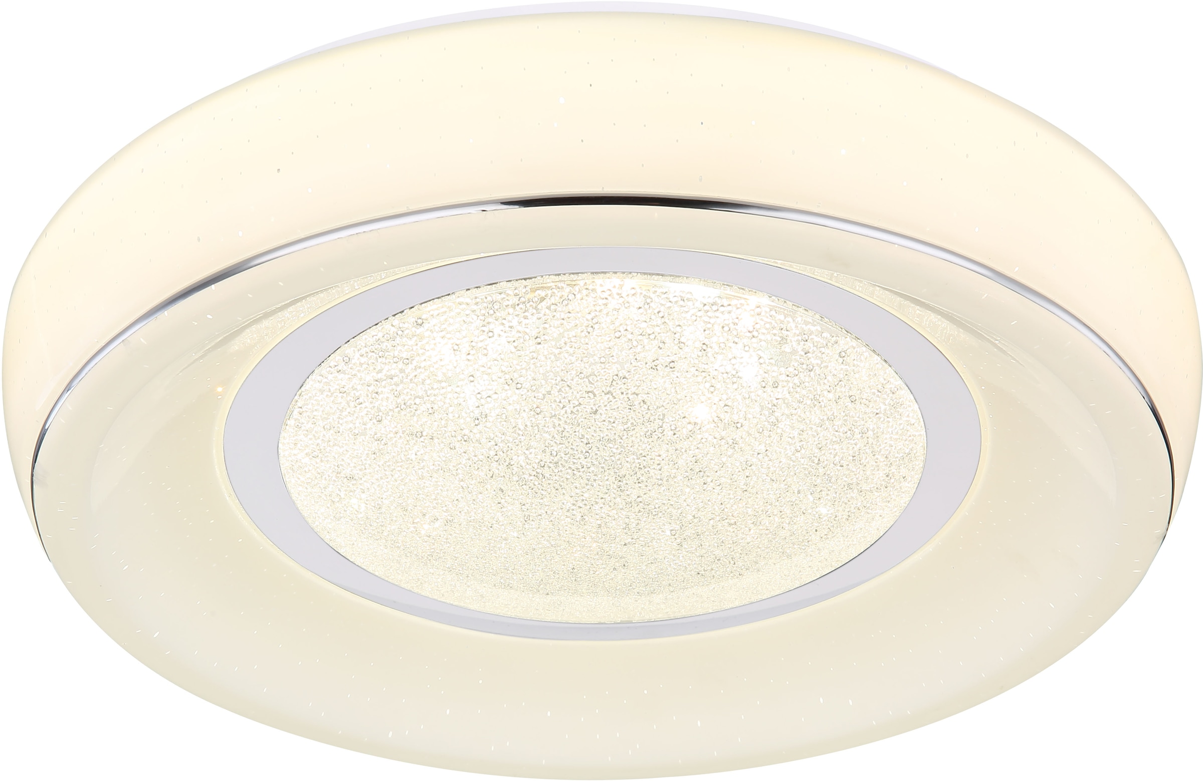 GLOBO LIGHTING LED Deckenleuchte »MICKEY«, Leuchtmittel LED-Modul | LED fest integriert, Deckenlampe/rund/Wohnzimmer/Schlafzimmer/Kristalle