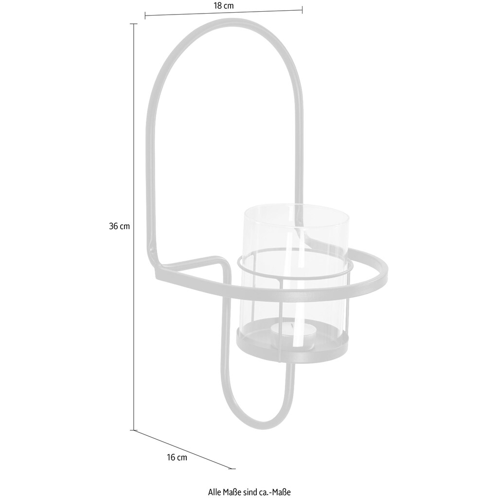 Guido Maria Kretschmer Home&Living Wandkerzenhalter, aus Metall, schwarz