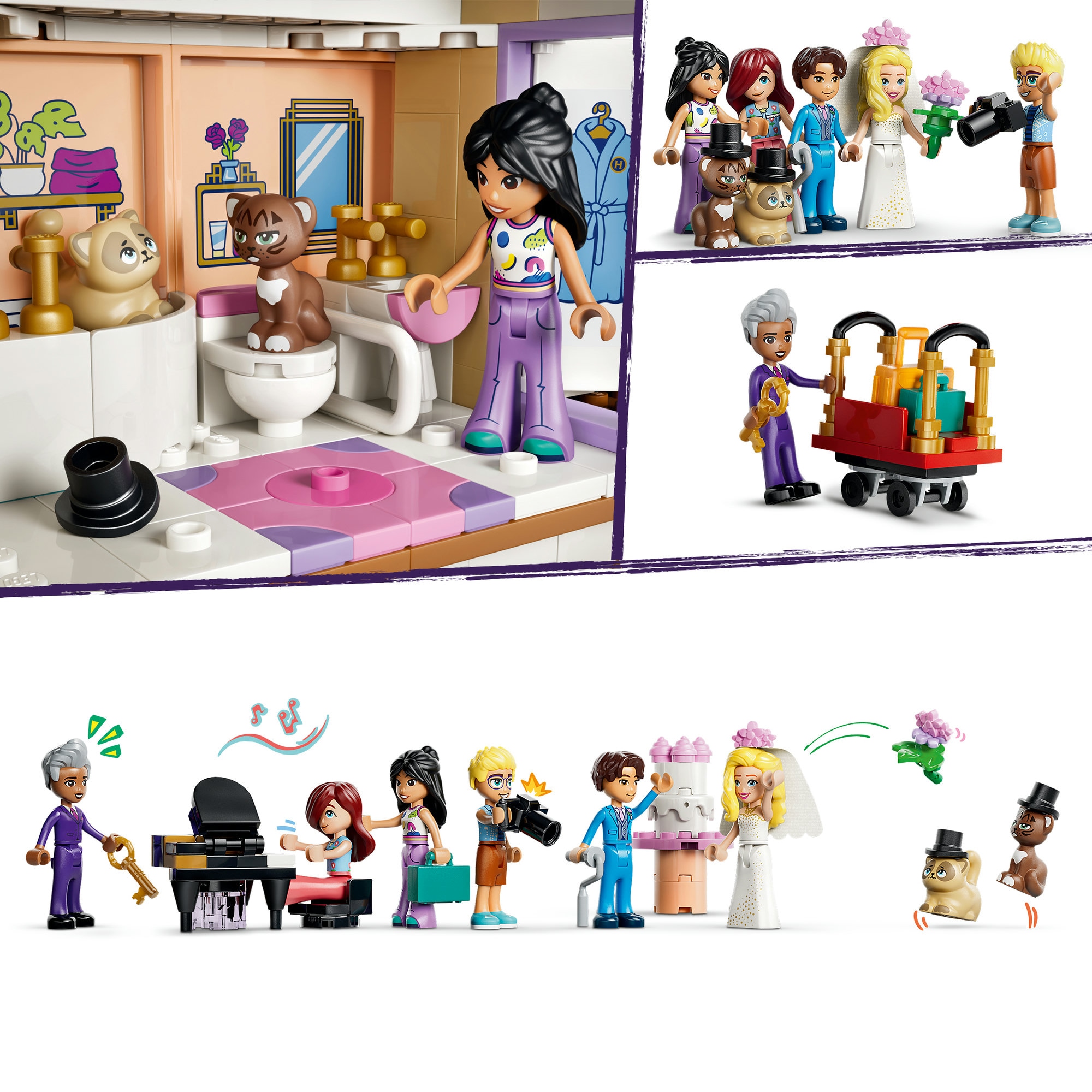 LEGO® Konstruktionsspielsteine »Das Grandhotel von Heartlake City (42704), LEGO Friends« Made in Europe