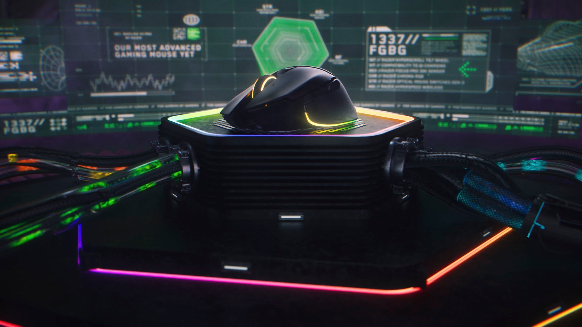 RAZER Gaming-Maus »Basilisk V3 Pro«, RF kabellos + Bluetooth-kabelgebunden-USB