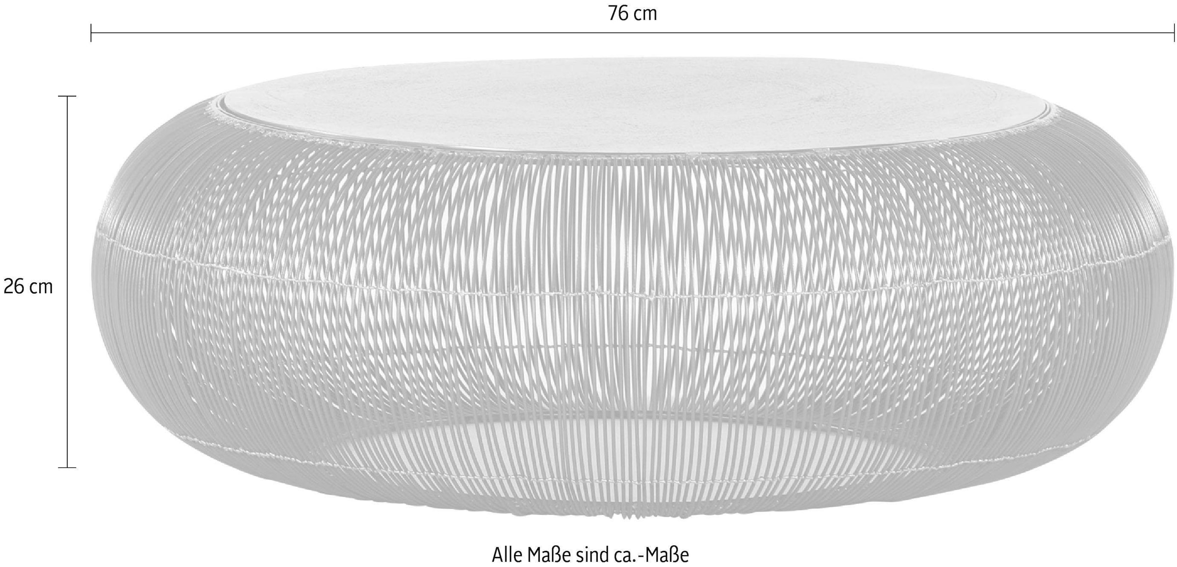 Gutmann Factory Couchtisch »65757«, mit dekorativen goldfarbenen Details