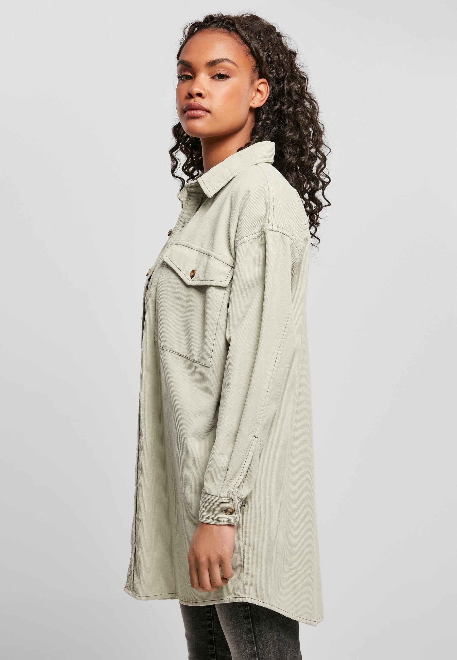 URBAN CLASSICS Hemdbluse »Urban Classics Damen Ladies Long Corduroy Overshirt«