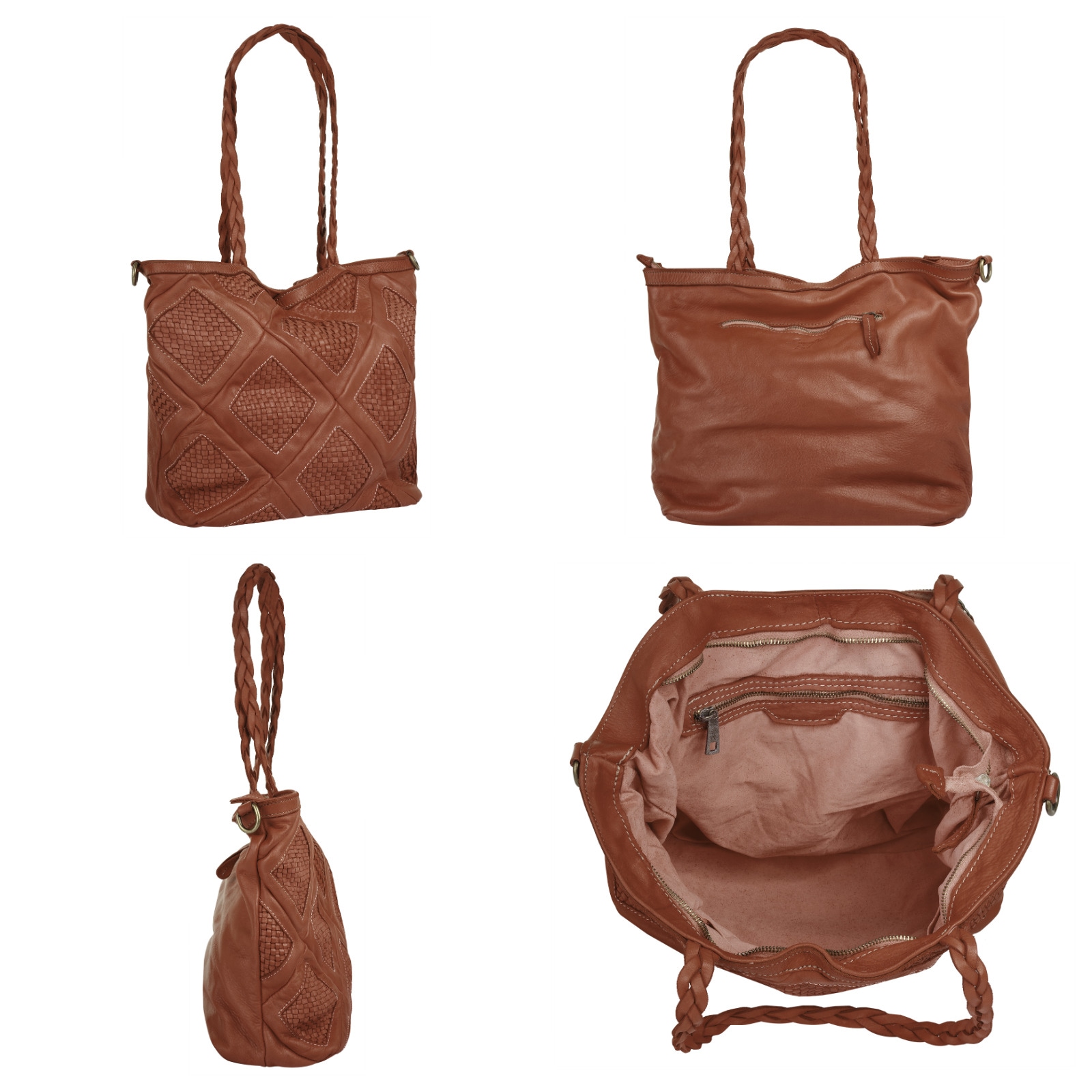 Samantha Look Shopper, echt Leder, Made in Italy