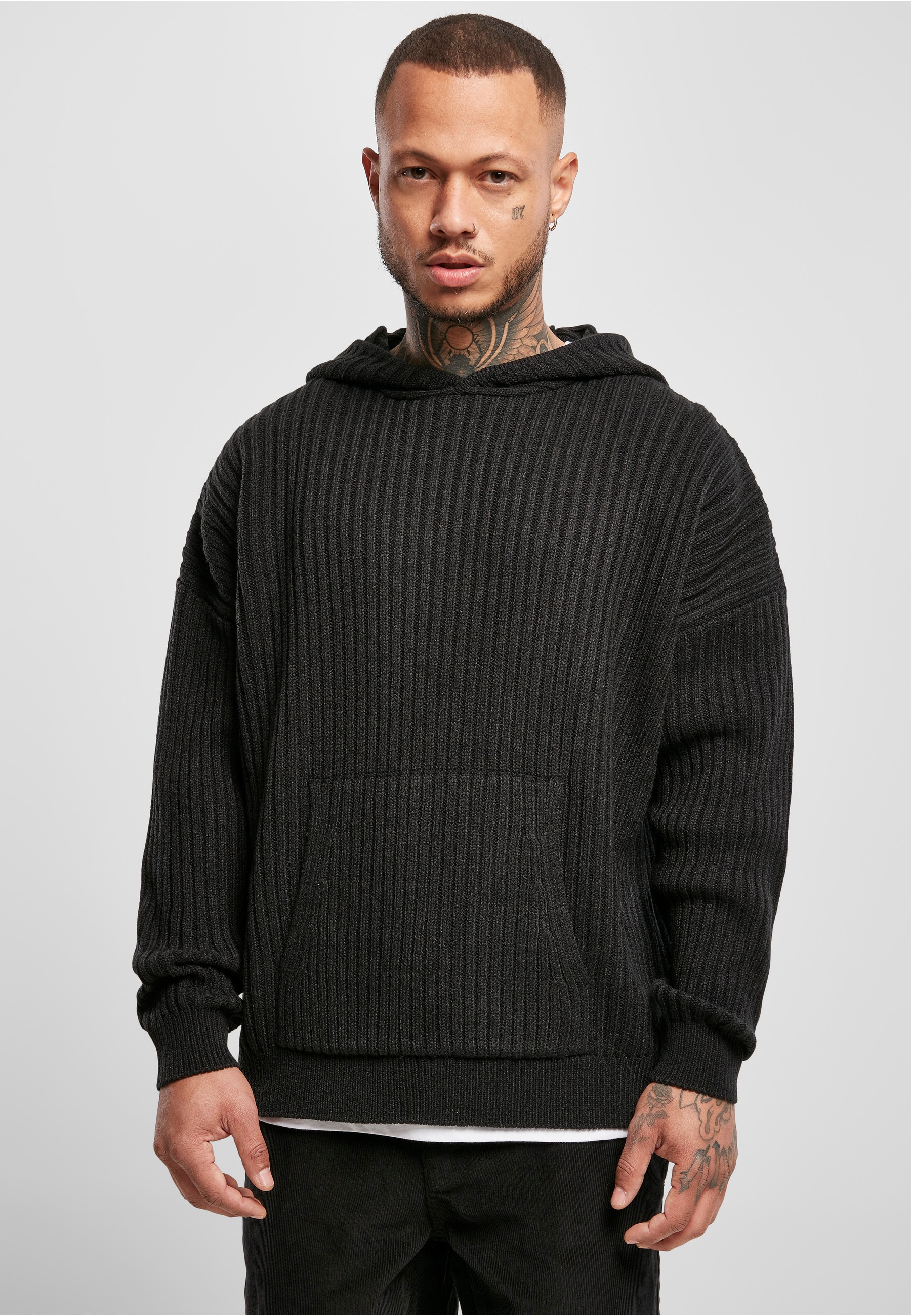 URBAN CLASSICS Kapuzenpullover »Urban Classics Herren Knitted Hoody« 1 Stk.