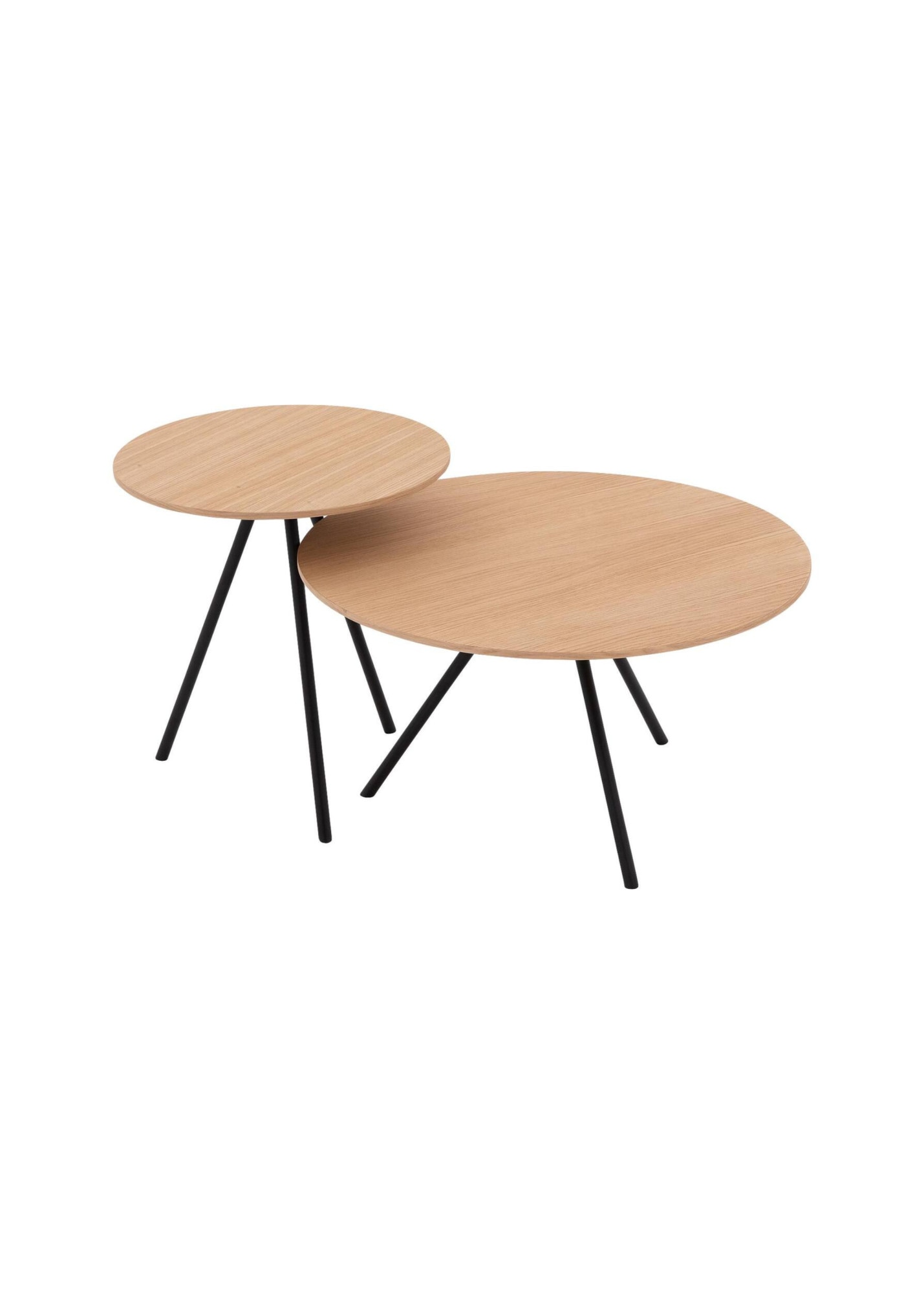 Home affaire Couchtisch »Simple, Kaffeetisch, Satztisch, Tisch, Sofatisch« 1 Stk. tlg. Tischplatte mit Echtholzfurnier, Gestell aus Metall, FSC®