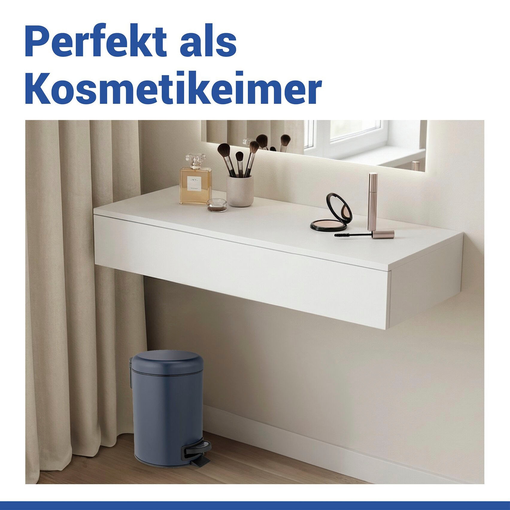 WENKO Kosmetikeimer »Leman« 3 Liter, BxTxH: 17x25x22,5 cm