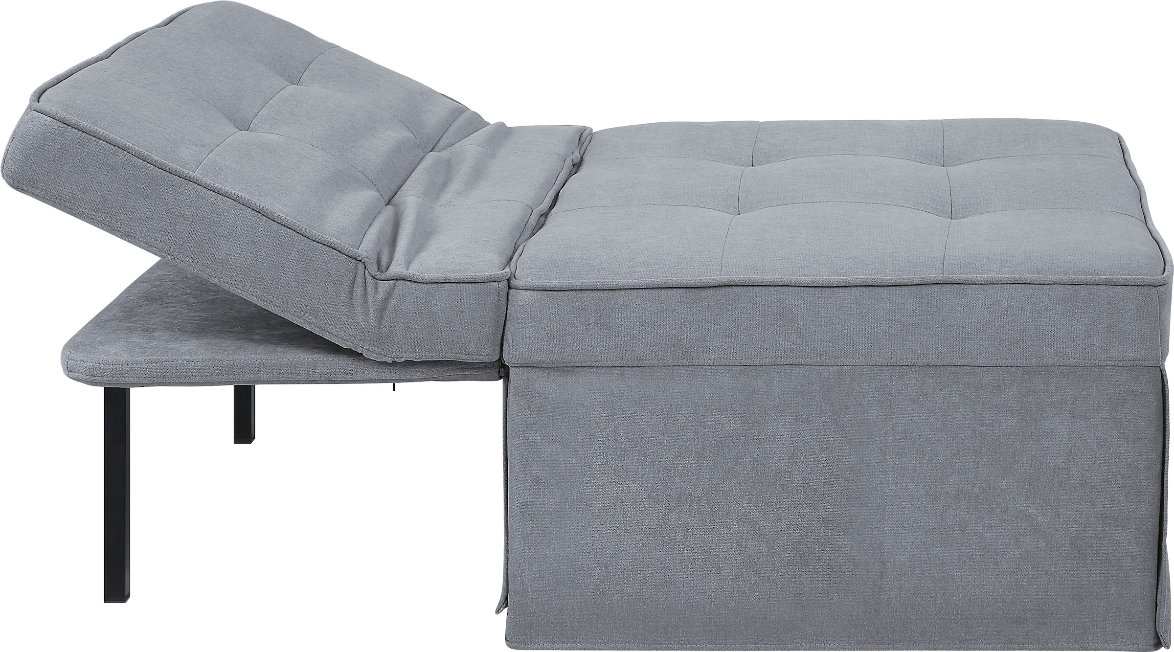 ATLANTIC home collection Schlafsofa Finn, wandelbar zum Loungesessel, Relaxliege und Gästebett, inkl. Kissen