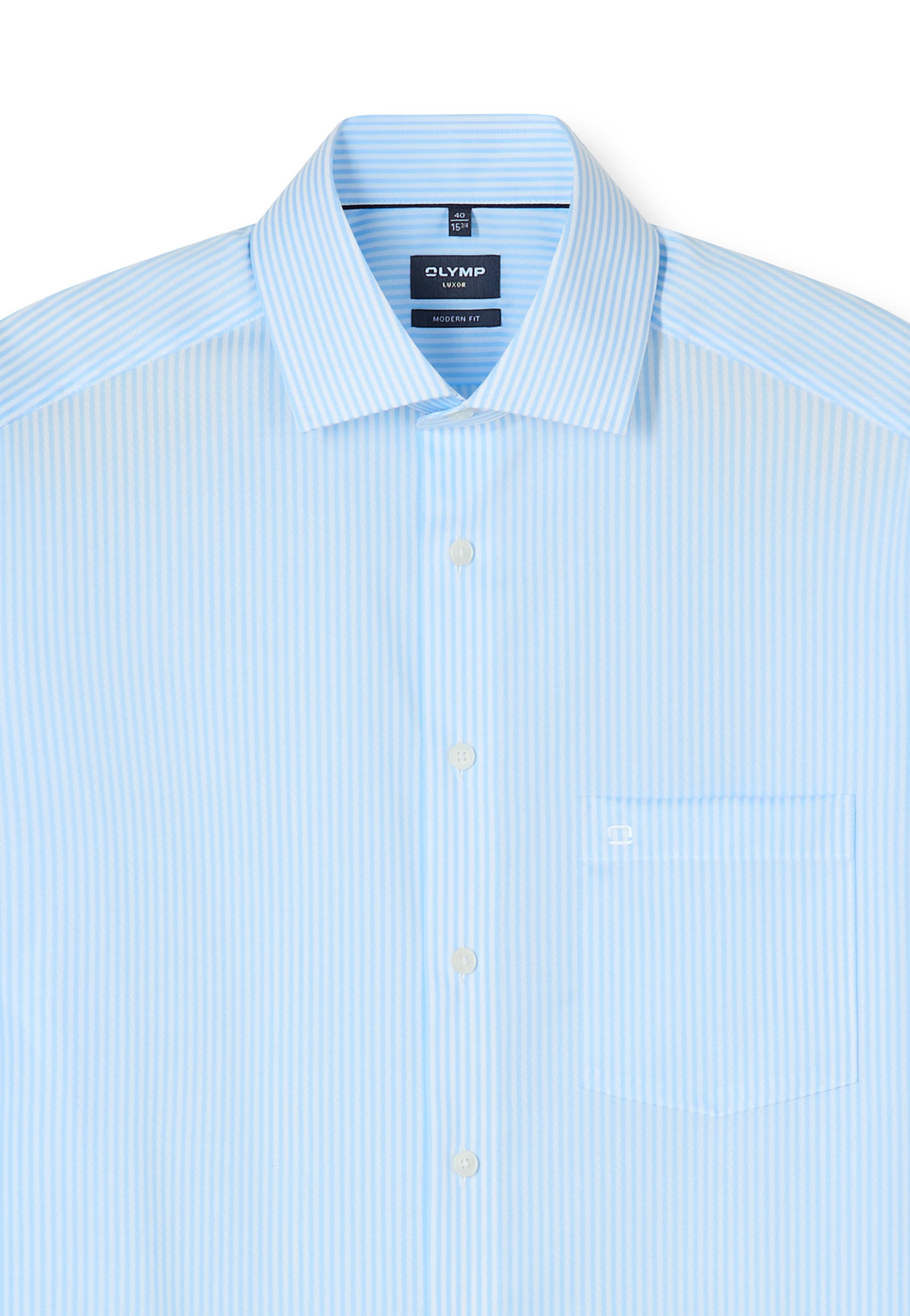 OLYMP Luxor Modern Fit Herrenhemd Blau 39 2