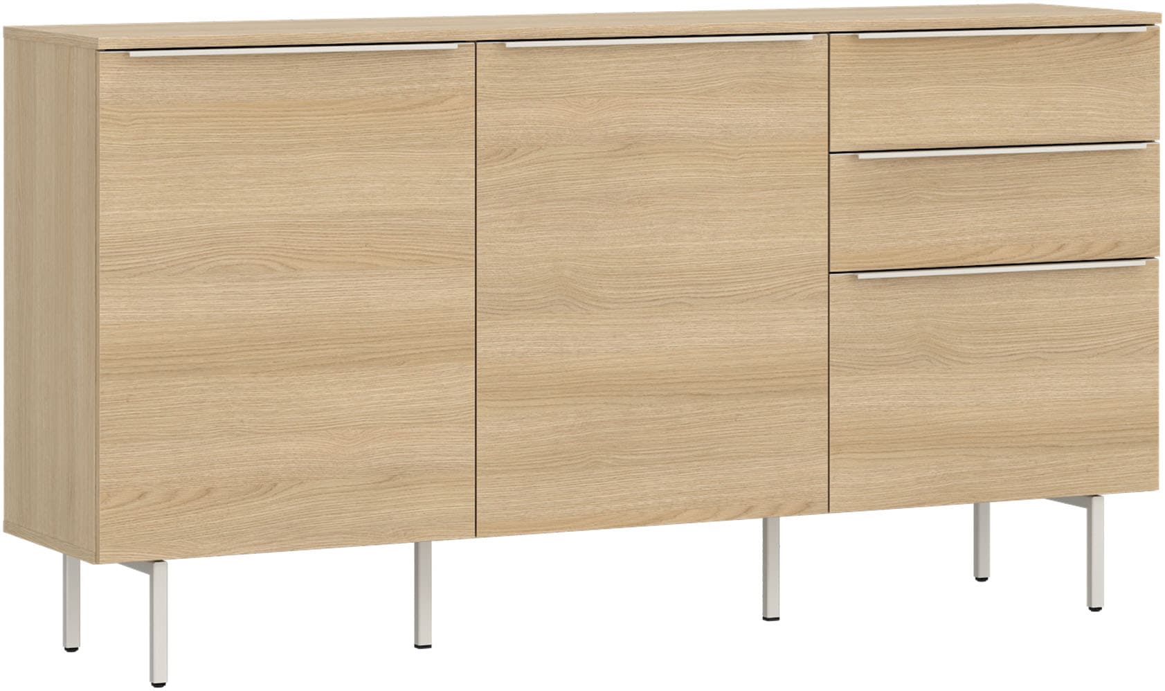 TOM TAILOR HOME Kommode Lowboard, Breite 165 cm,3 Türen,2 Schubladen, viel Stauraum