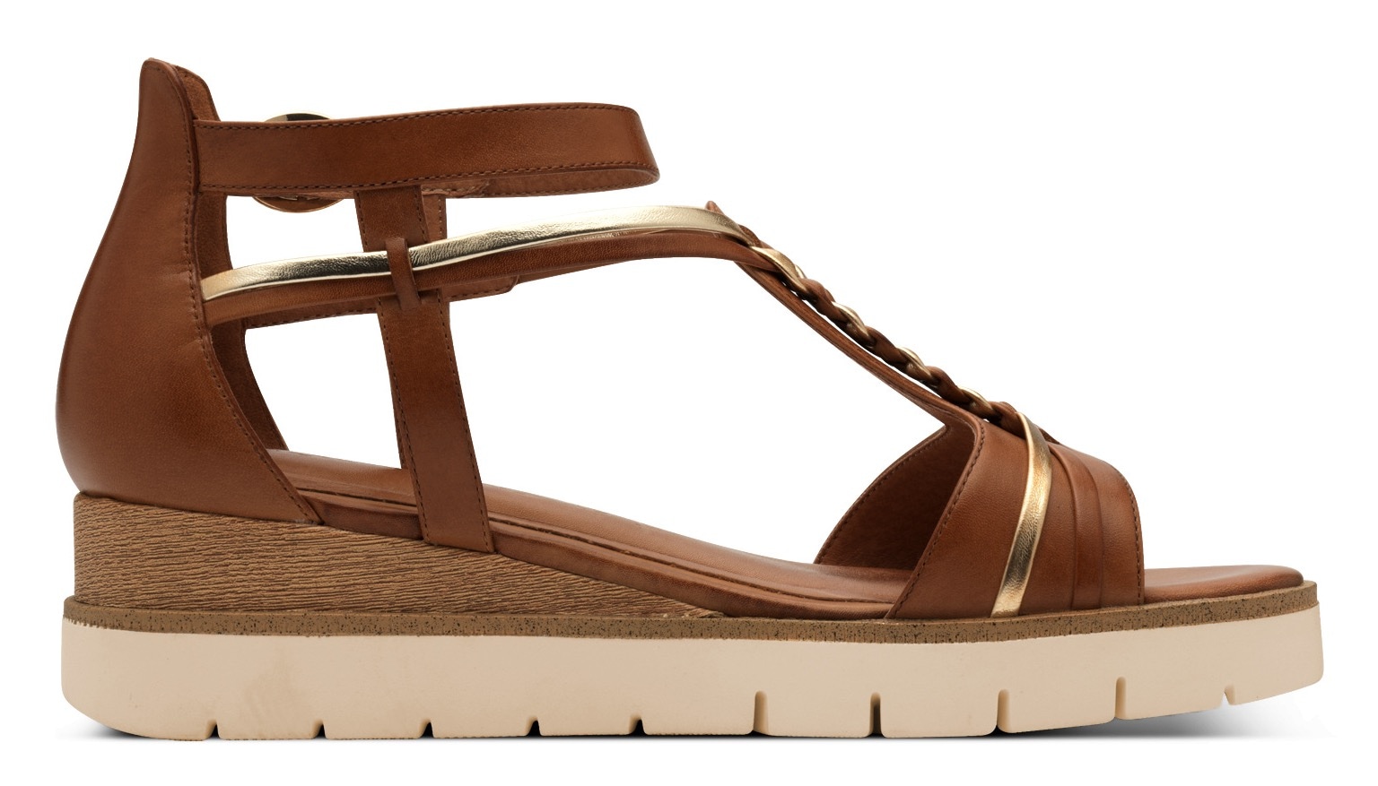 Tamaris Keilsandalette, Riemchensandale, Sommerschuh mit Flechtriemchen