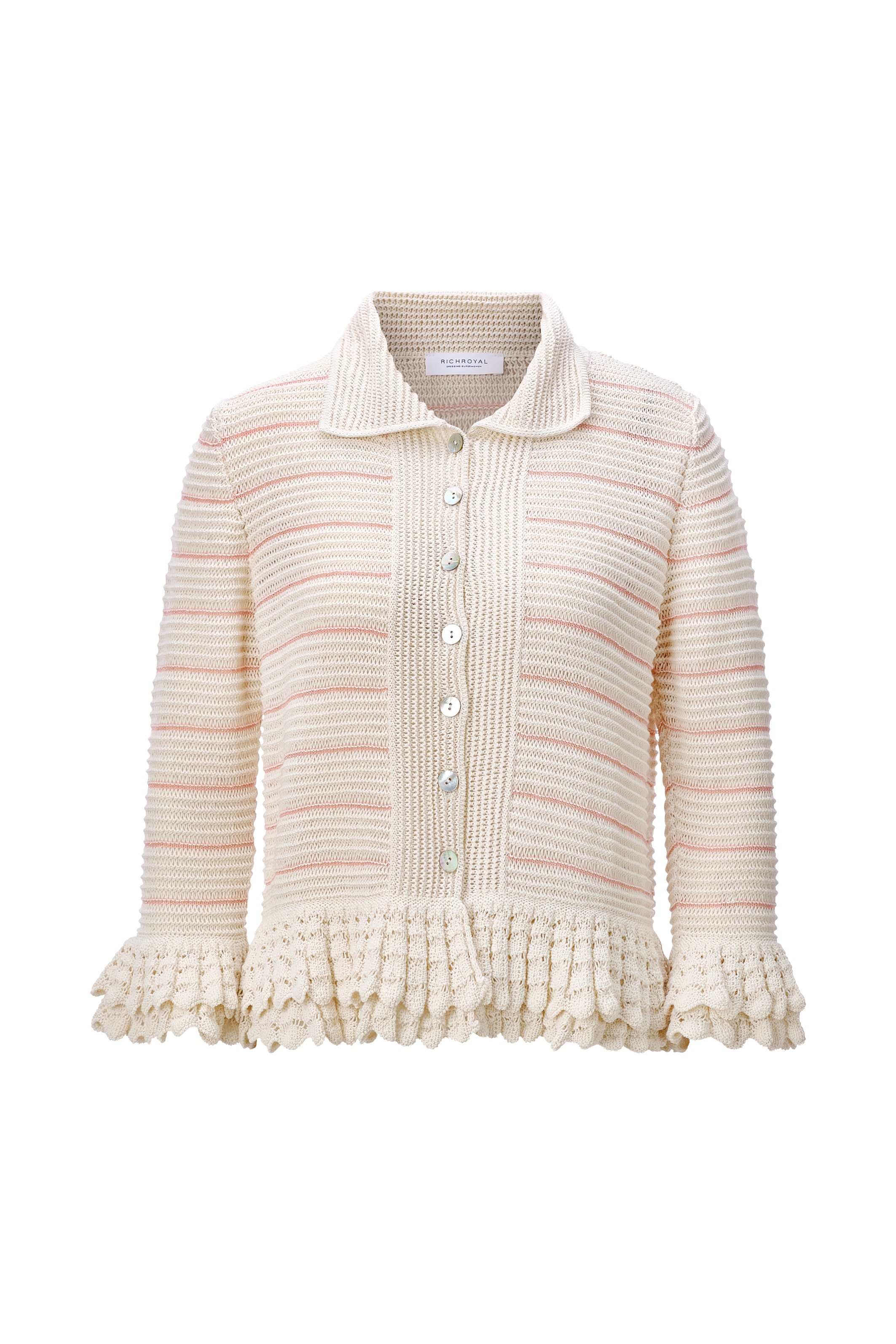 Richroyal Cardigan Pearl White M 3