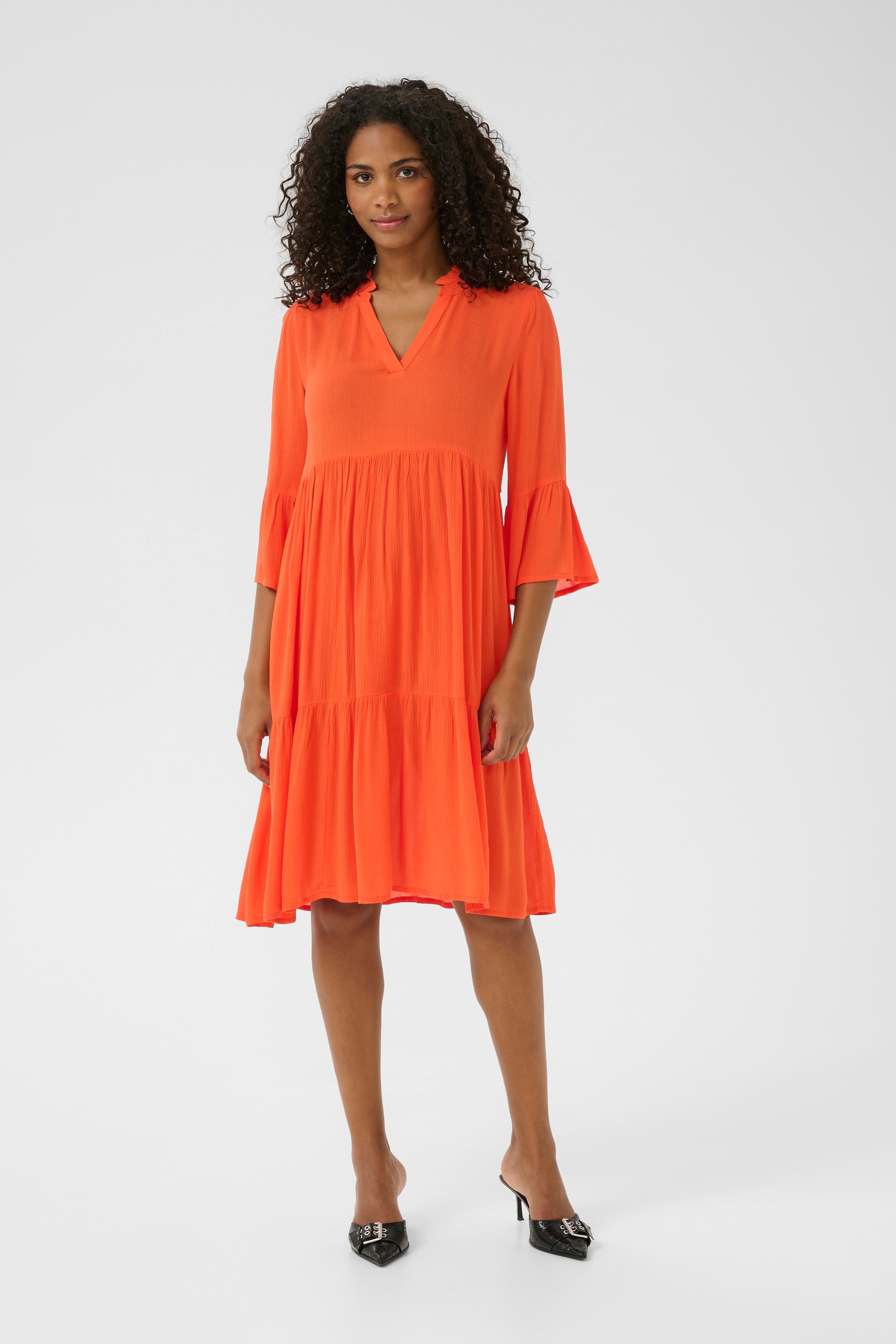 Kaffe Damen Orange Kleid Marianah - Bild 2