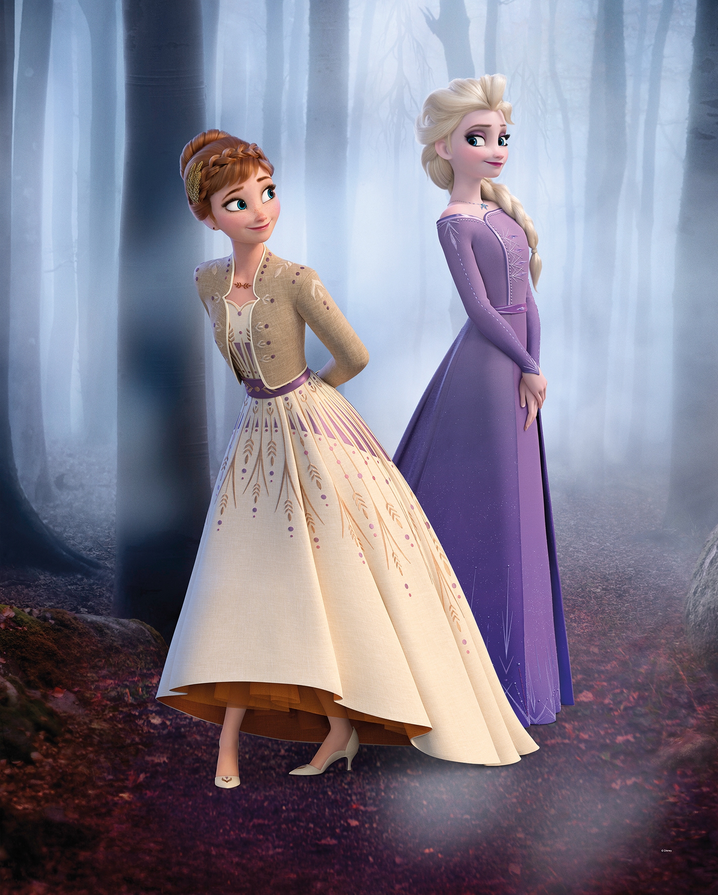 Komar Bild "Frozen Wood Walk" Disney 1 Stk. tlg. Wandbild zur Dekoration im Kinderzimmer - ohne Rahmen
