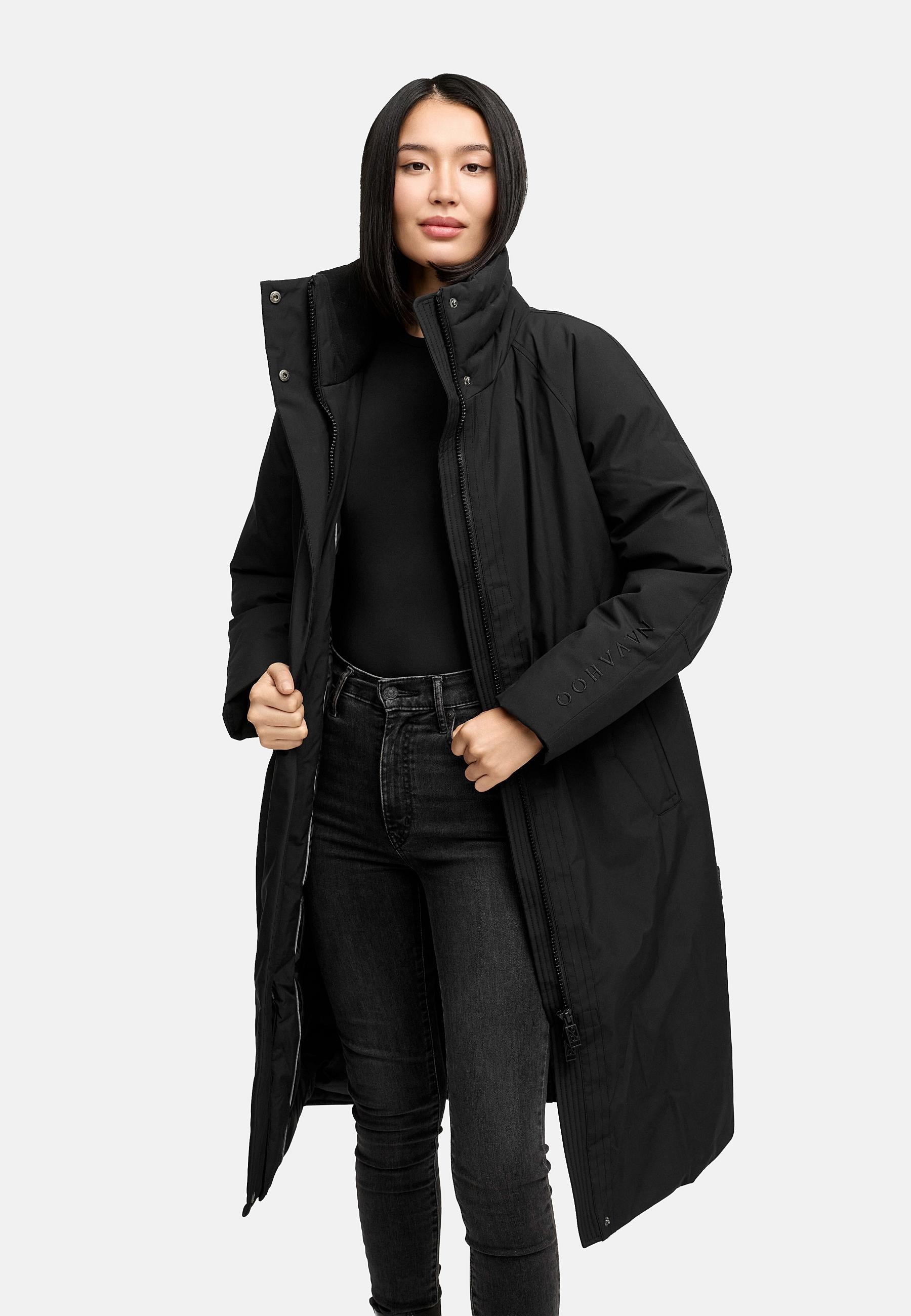 Navahoo Wintermantel »Traumblüte 14«, Warmer Parka mit Stehkragen