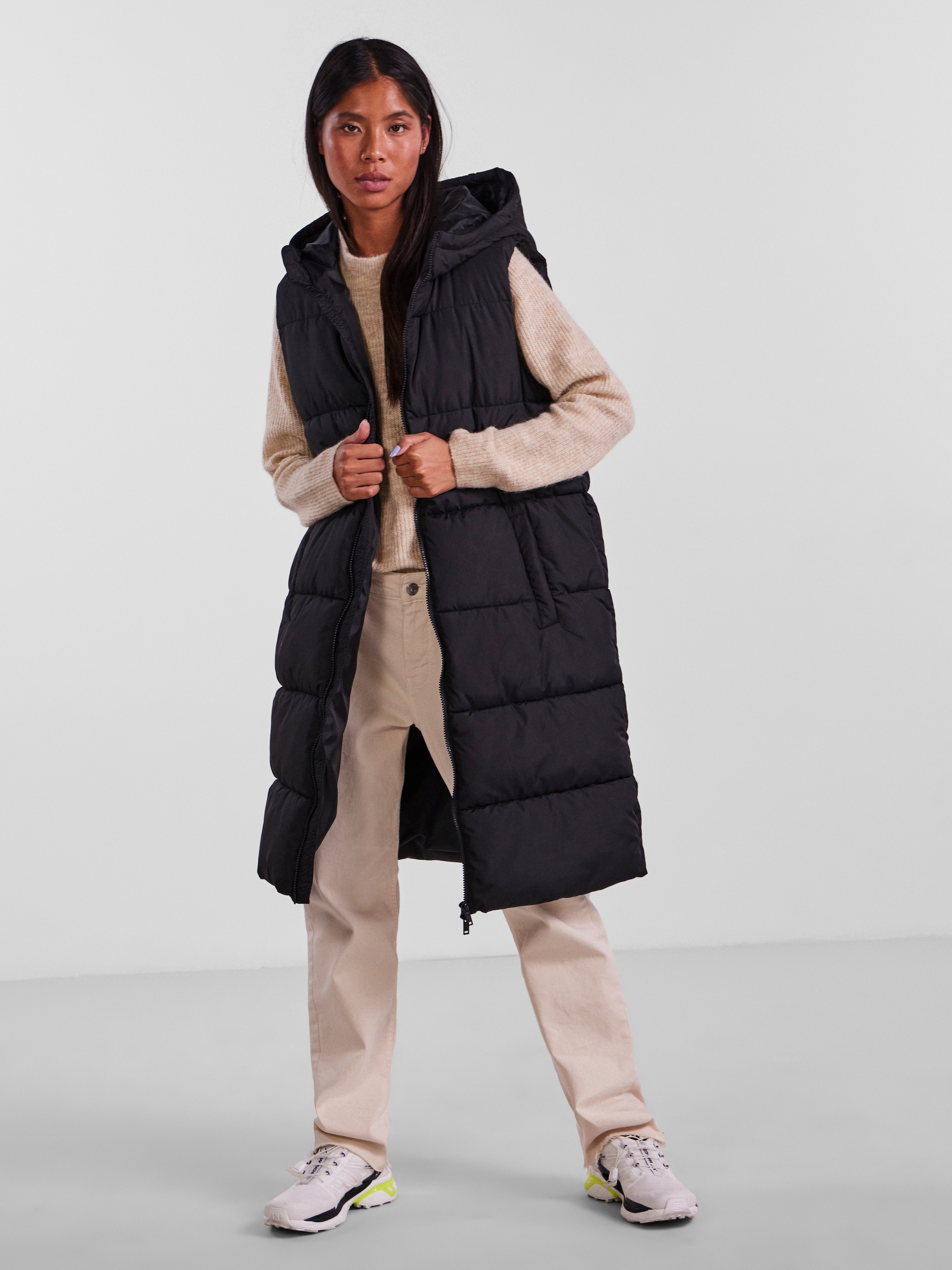 pieces Steppweste "PCBEE NEW LONG PUFFER VEST NOOS BC" günstig online kaufen