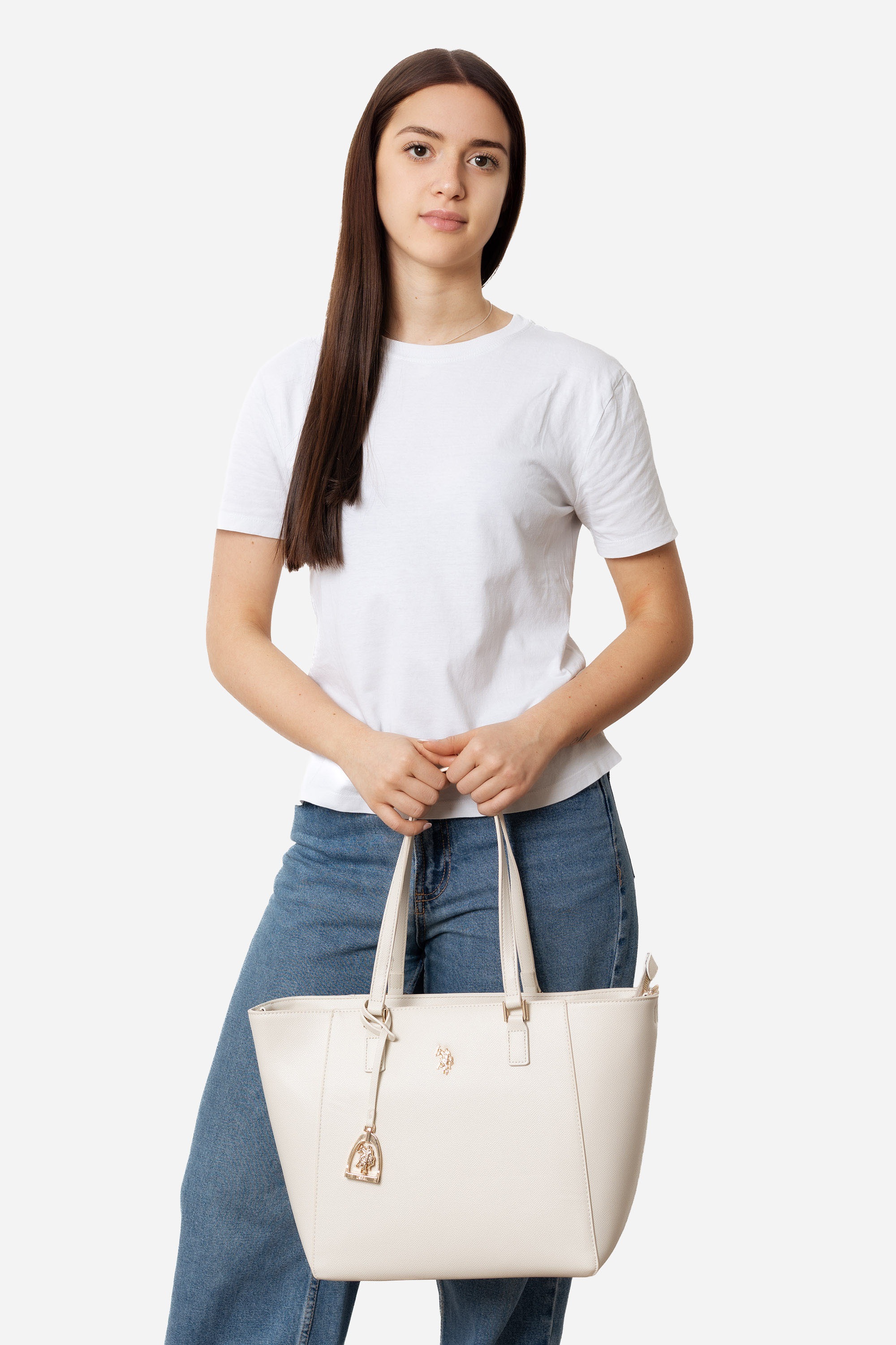 U.S. Polo Assn. Tragetasche »JONES SHOPPING BAG SHOPPER Damen« Tragetasche Damen, Shopper, Einkaufstasche, Fashion, Lifestyle, Sale