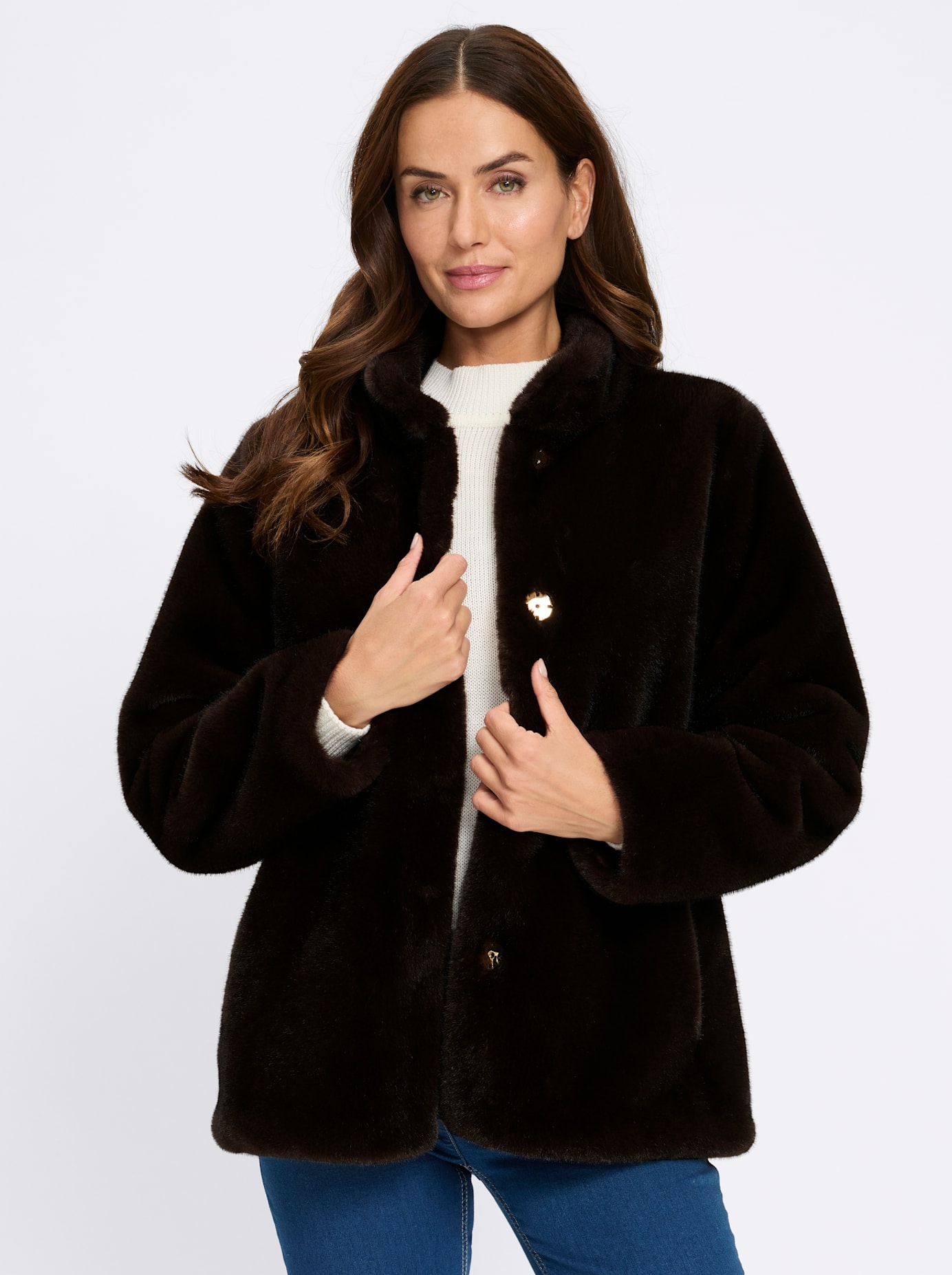 heine Fellimitatjacke ohne Kapuze