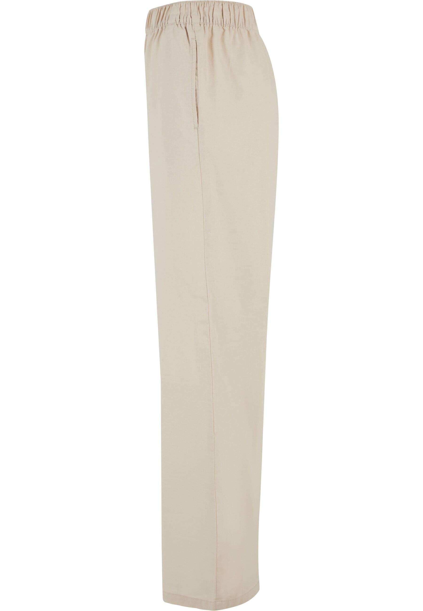 URBAN CLASSICS Stoffhose »Urban Classics Damen Ladies Linen Mixed Wide Pants«, (1 tlg.)