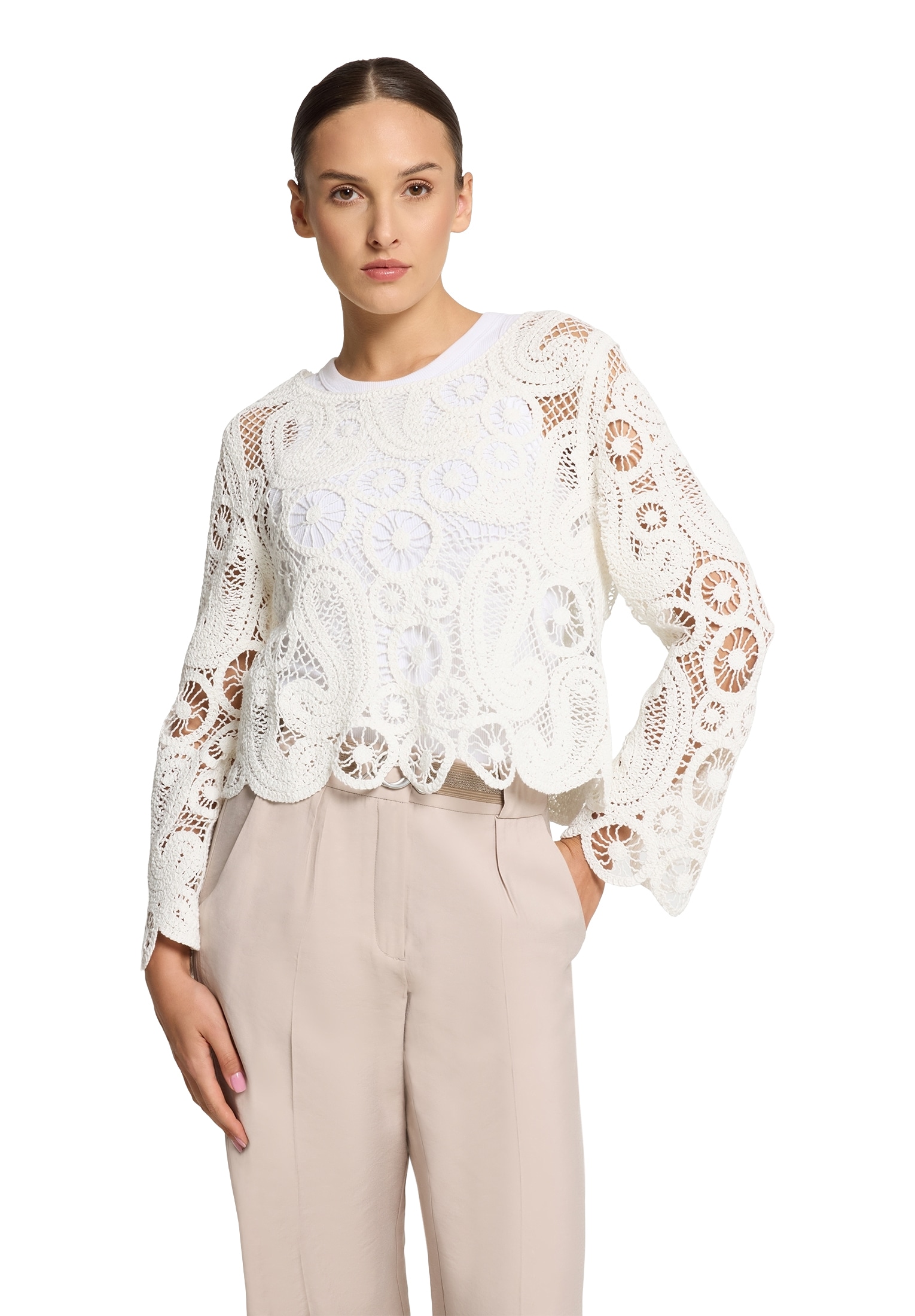 Betty Barclay Strickpullover »Betty Barclay Damen Lochstrick-Pullover mit U-Boot-Ausschnitt«, (1 tlg.), limited edition
