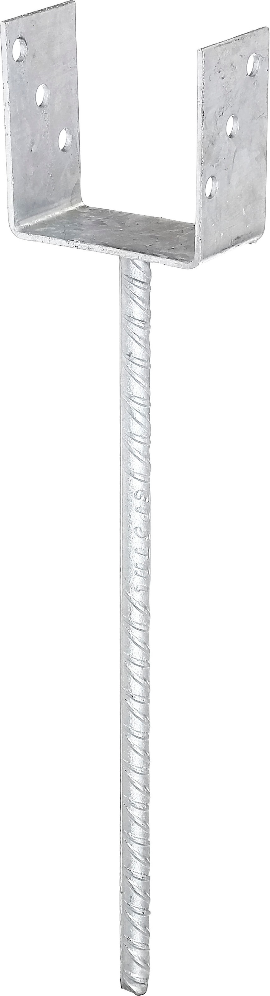 Alberts U-Pfostenträger, (Set, 2 St.), feuerverzinkt, lichte Breite 101 mm, Länge Betonanker 400 mm