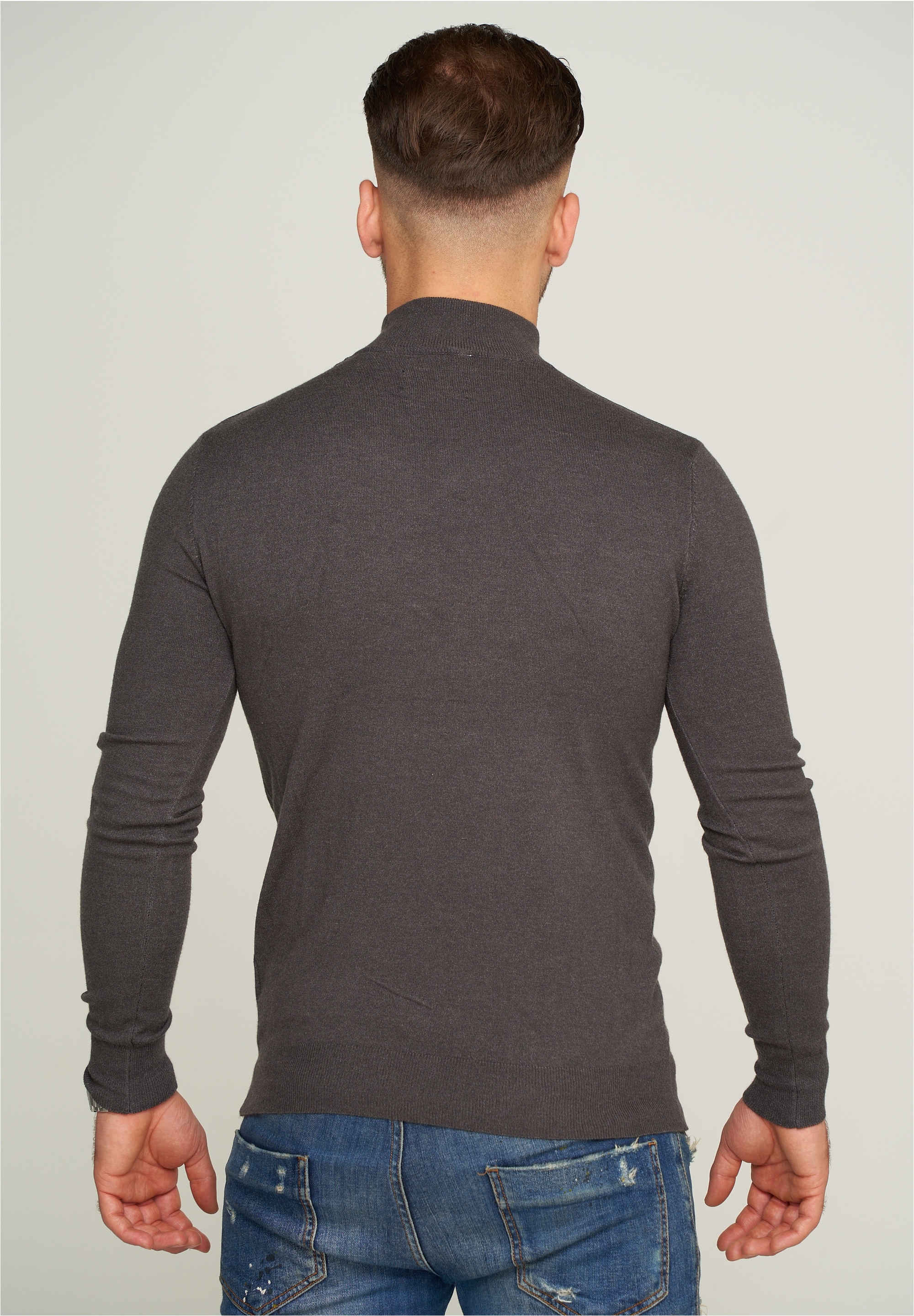 behype Strickpullover »MKBONI«, mit kurzem Stehkragen