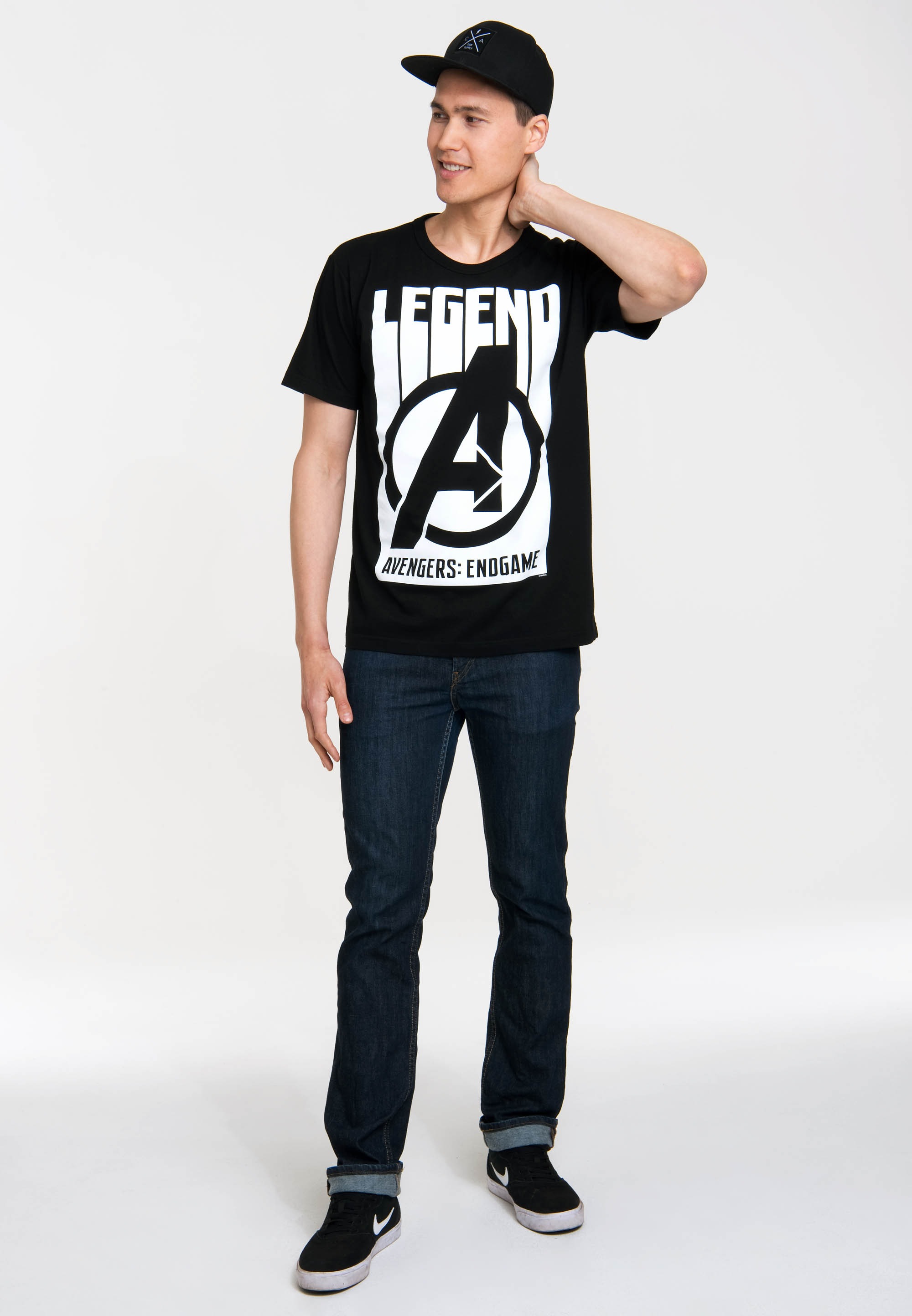 LOGOSHIRT T-Shirt »Marvel - Avengers Endgame Legend«, mit Avengers Endgame-Print