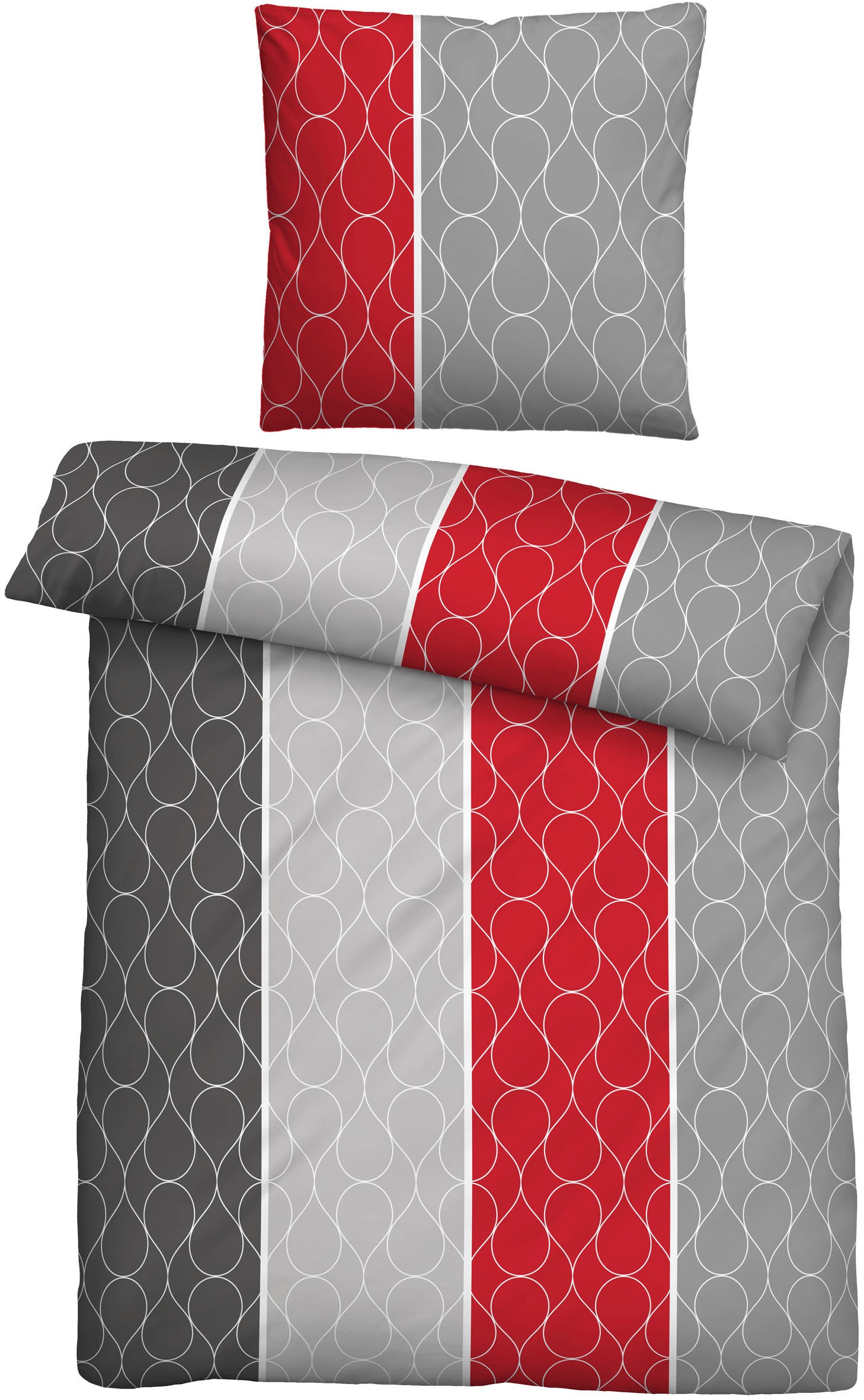 Castell - Markenbettwäsche Bettwäsche "460128" 2 Polycotton, hautsympathisch, atmungsaktiv, mit Reißverschlüssen