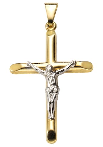 Firetti Kettenanhänger »Kreuz mit Korpus in Bicolor, glänzend und massiv« kaufen