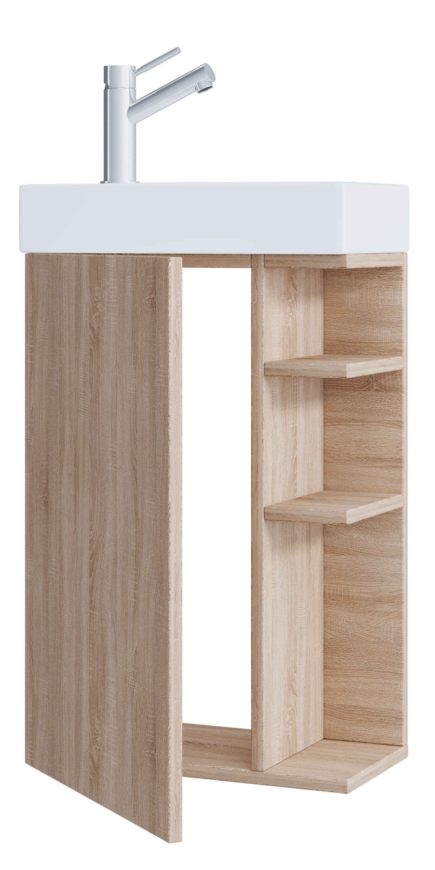 VCM Waschbeckenunterschrank »VCM 2-tlg Set | Waschplatz für Gäste WC | Gästebad | Waschtisch | Badezimmer Set ¿ Lumia«, (2 St.)