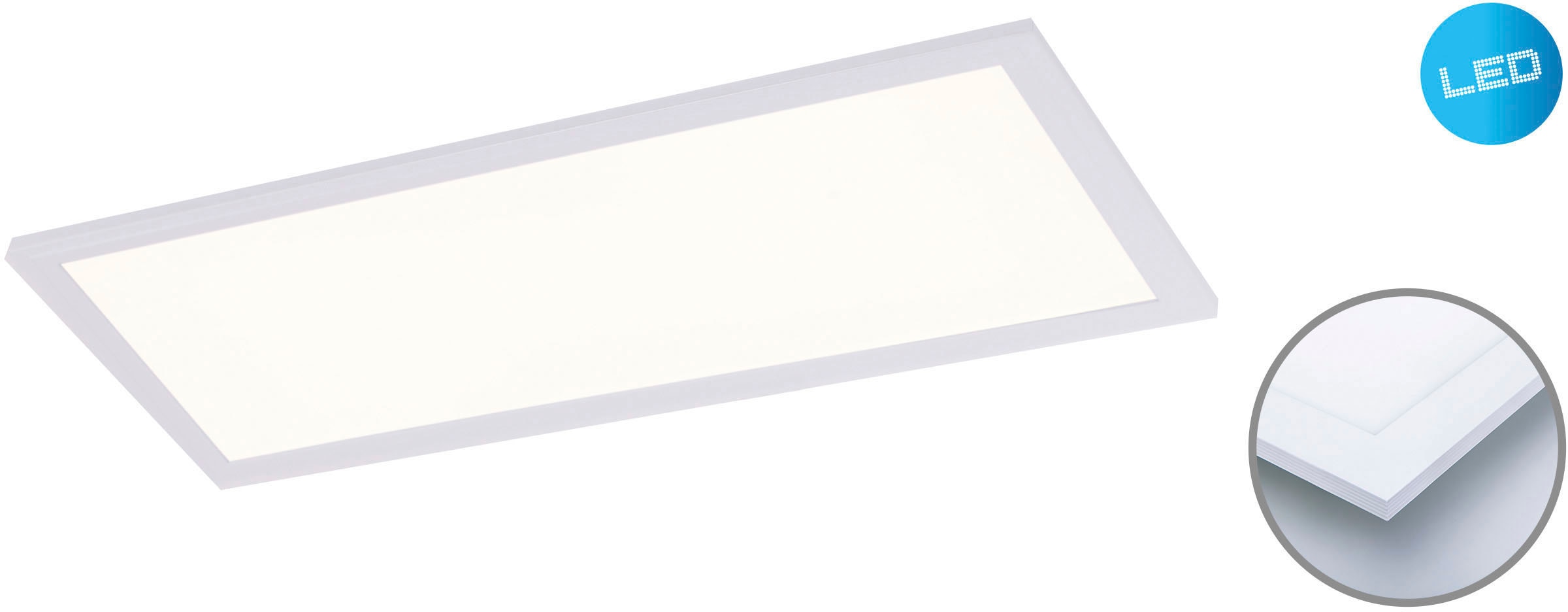 LED Panel »Nicola«, 1 flammig, weiß, Lichtfarbe neutralweiß, Länge 59,5cm, LED, inkl....