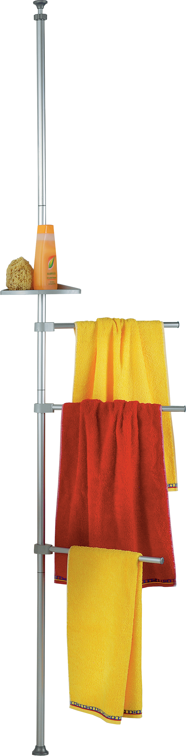 Ruco Teleskop-Handtuchhalter 3 Handtuchstangen/1 Ablage, höhenvestellbar, A günstig online kaufen