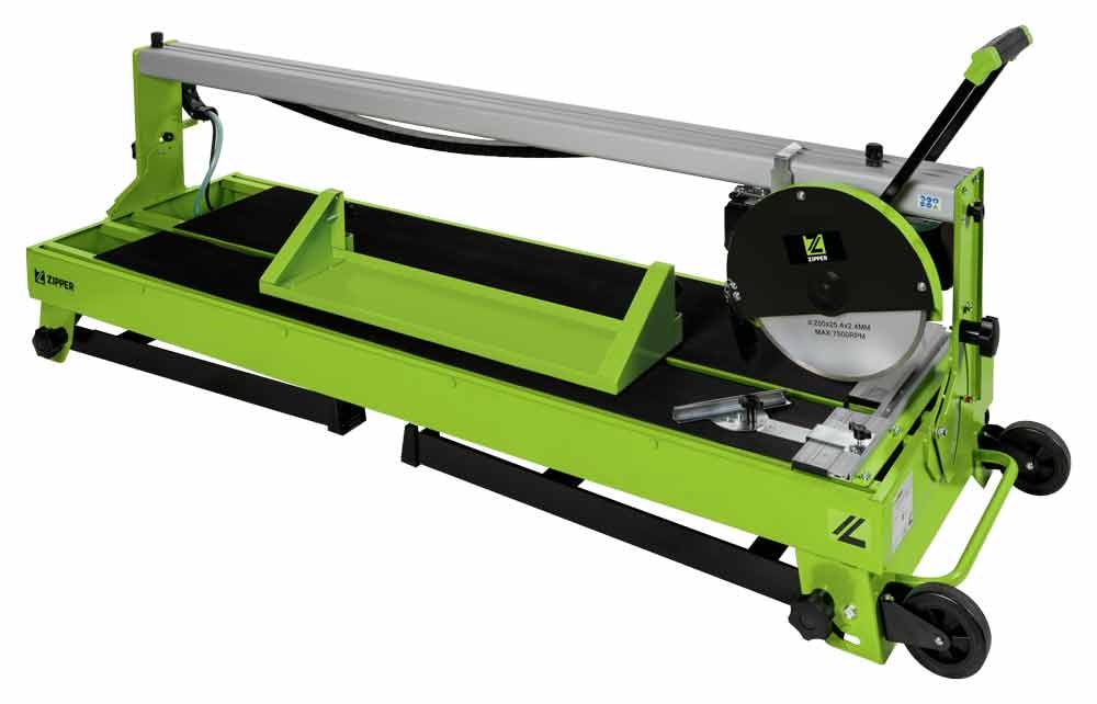 ZIPPER Fliesenschneidemaschine, Schneidaggregat bis 45° schwenkbar