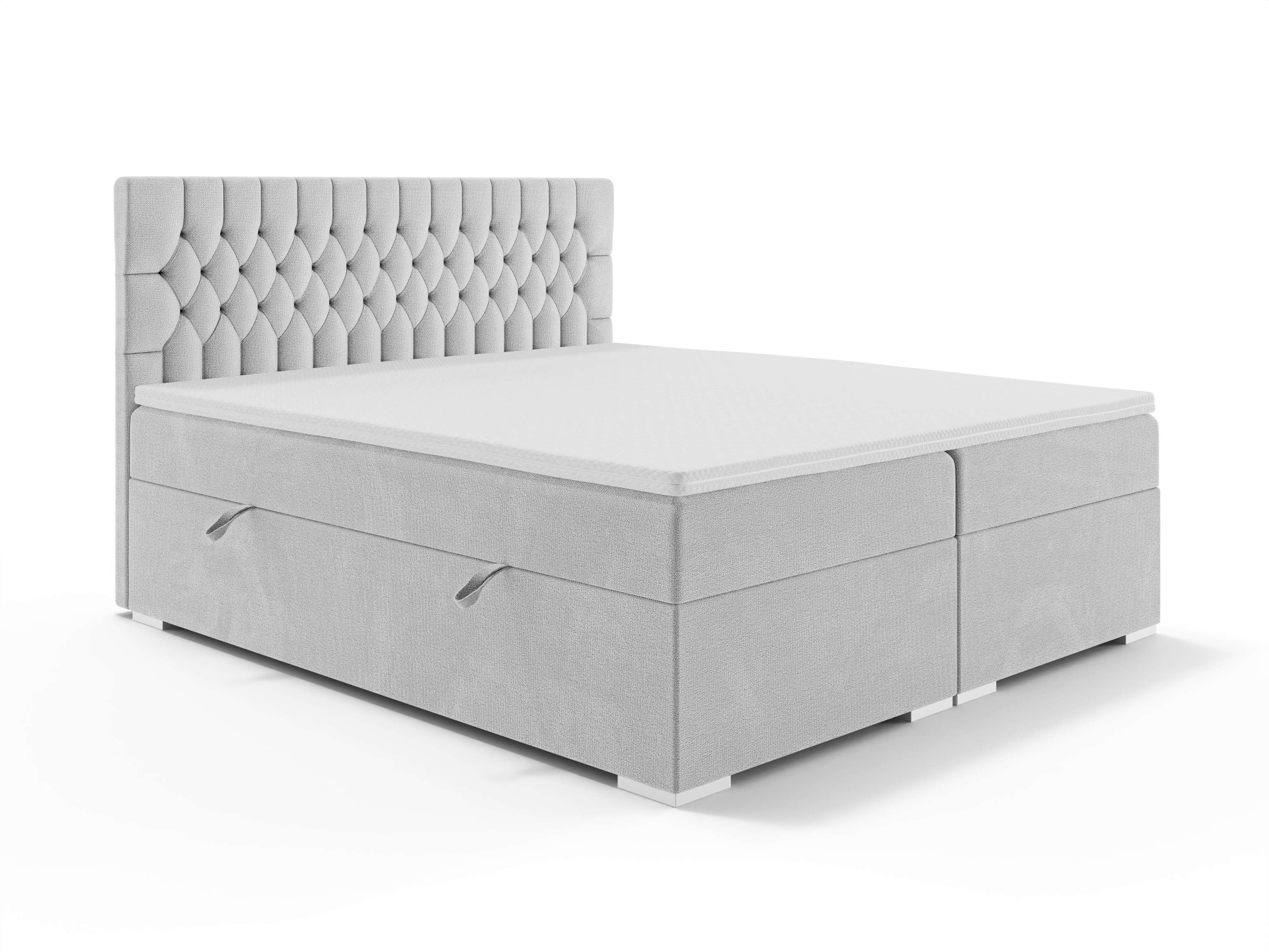 Leonique Polsterbett »ALIY mit Matratze und Topper, in 3 Breiten (140, 160 und 180 cm)«, Boxspringbett mit Kopfteil, Bettkasten, Matratze (BFK/TFK) und Topper
